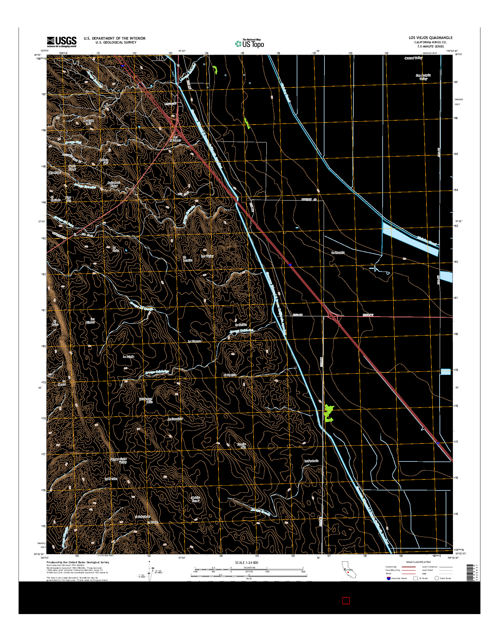 USGS US TOPO 7.5-MINUTE MAP FOR LOS VIEJOS, CA 2015