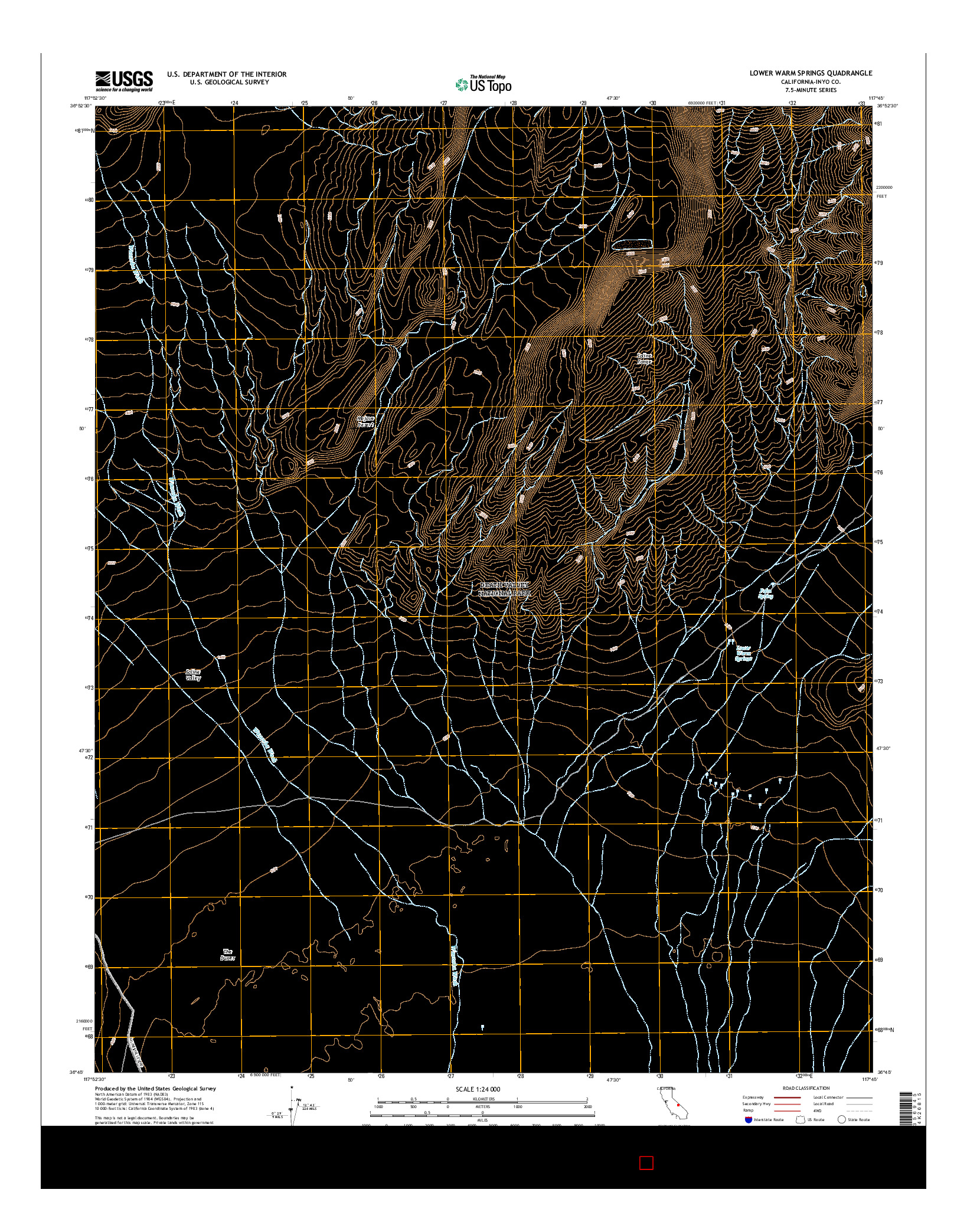 USGS US TOPO 7.5-MINUTE MAP FOR LOWER WARM SPRINGS, CA 2015