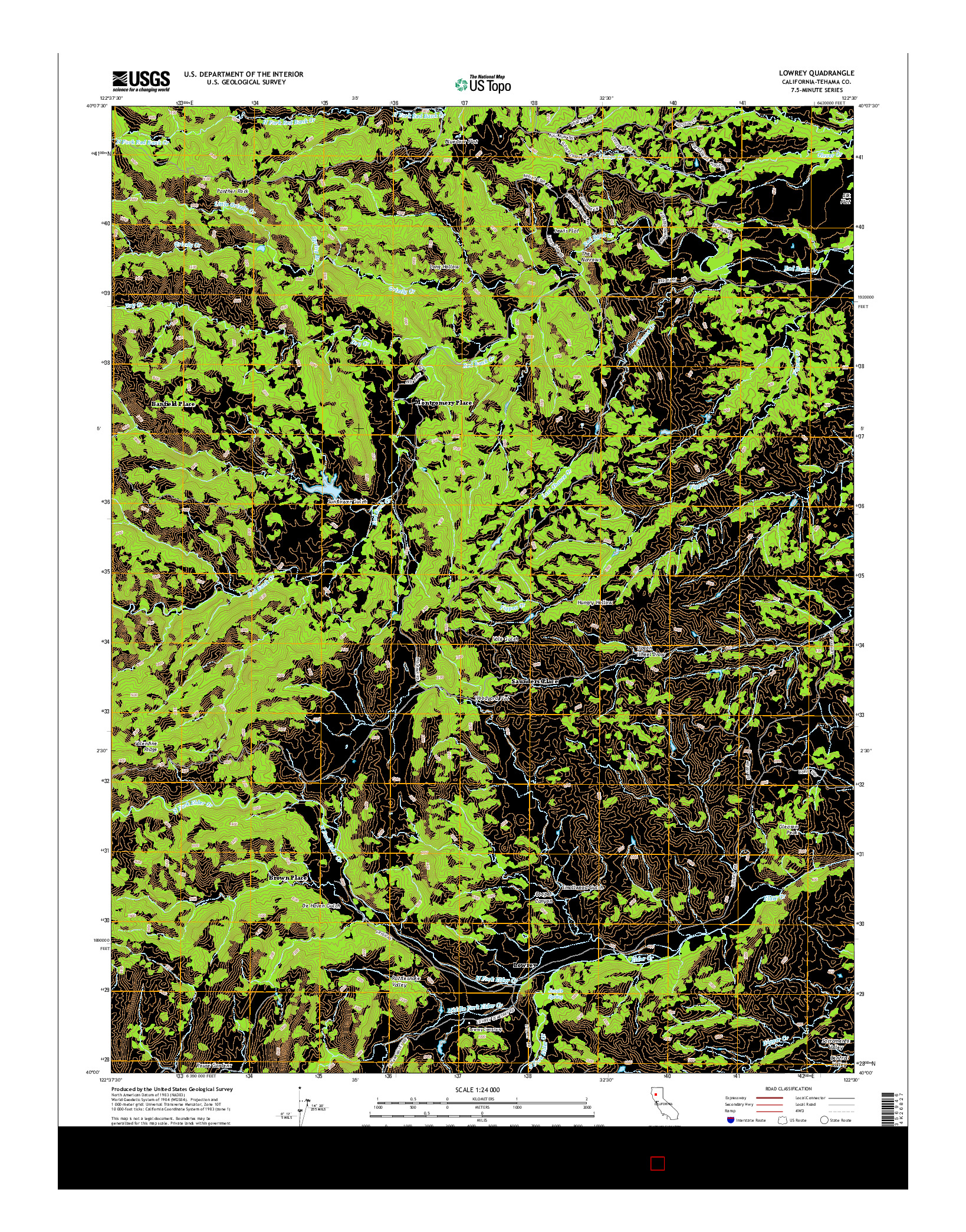 USGS US TOPO 7.5-MINUTE MAP FOR LOWREY, CA 2015