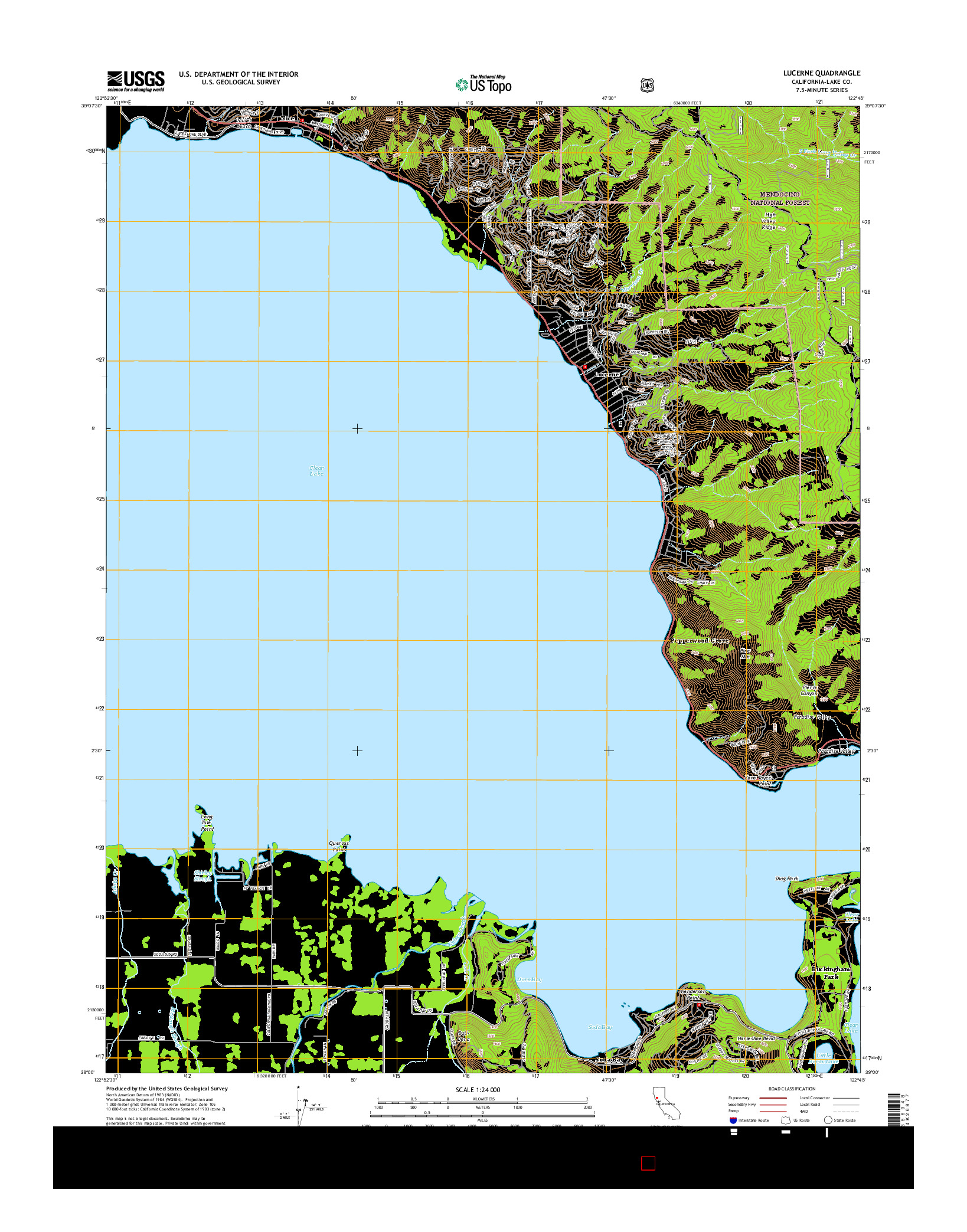 USGS US TOPO 7.5-MINUTE MAP FOR LUCERNE, CA 2015