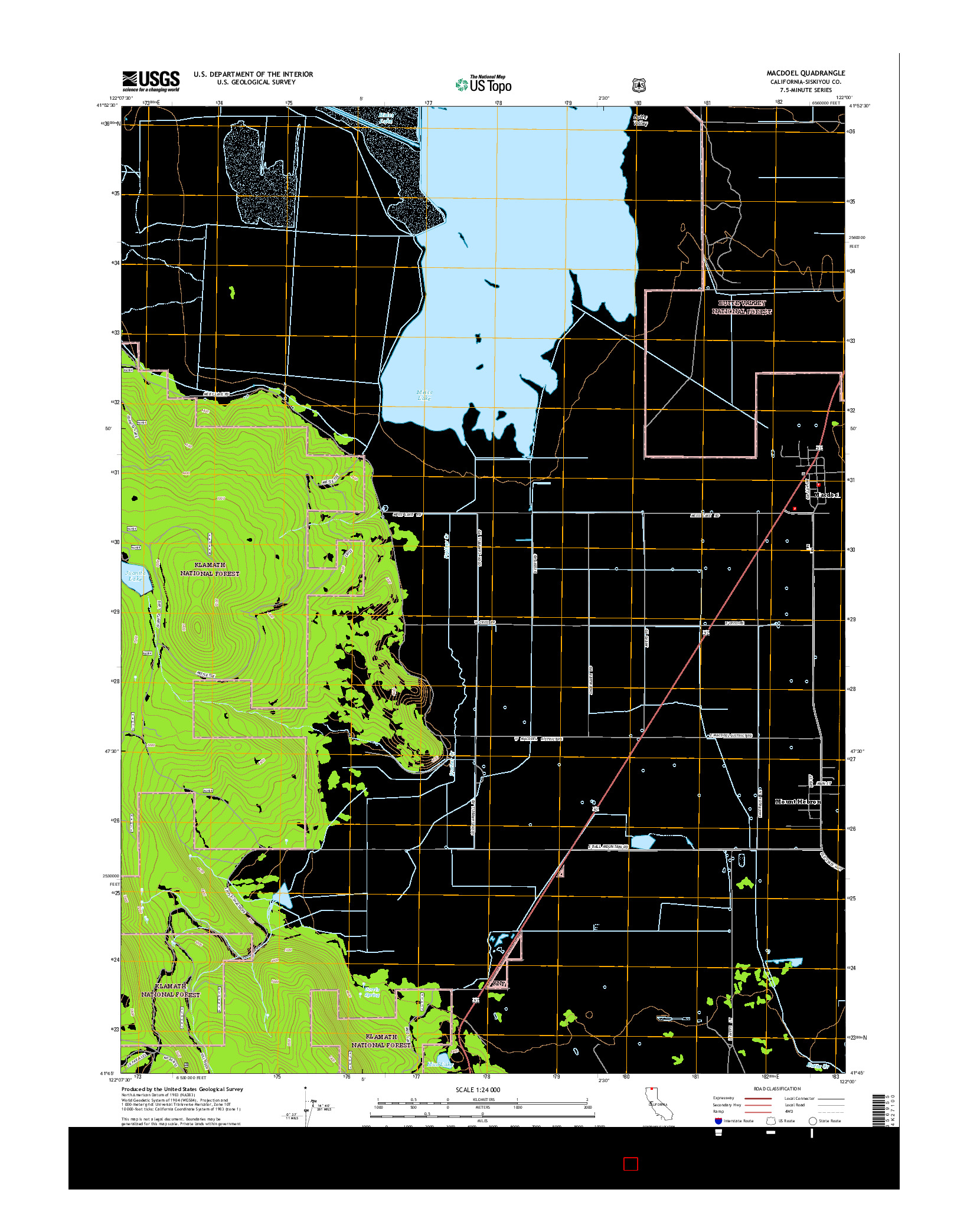 USGS US TOPO 7.5-MINUTE MAP FOR MACDOEL, CA 2015