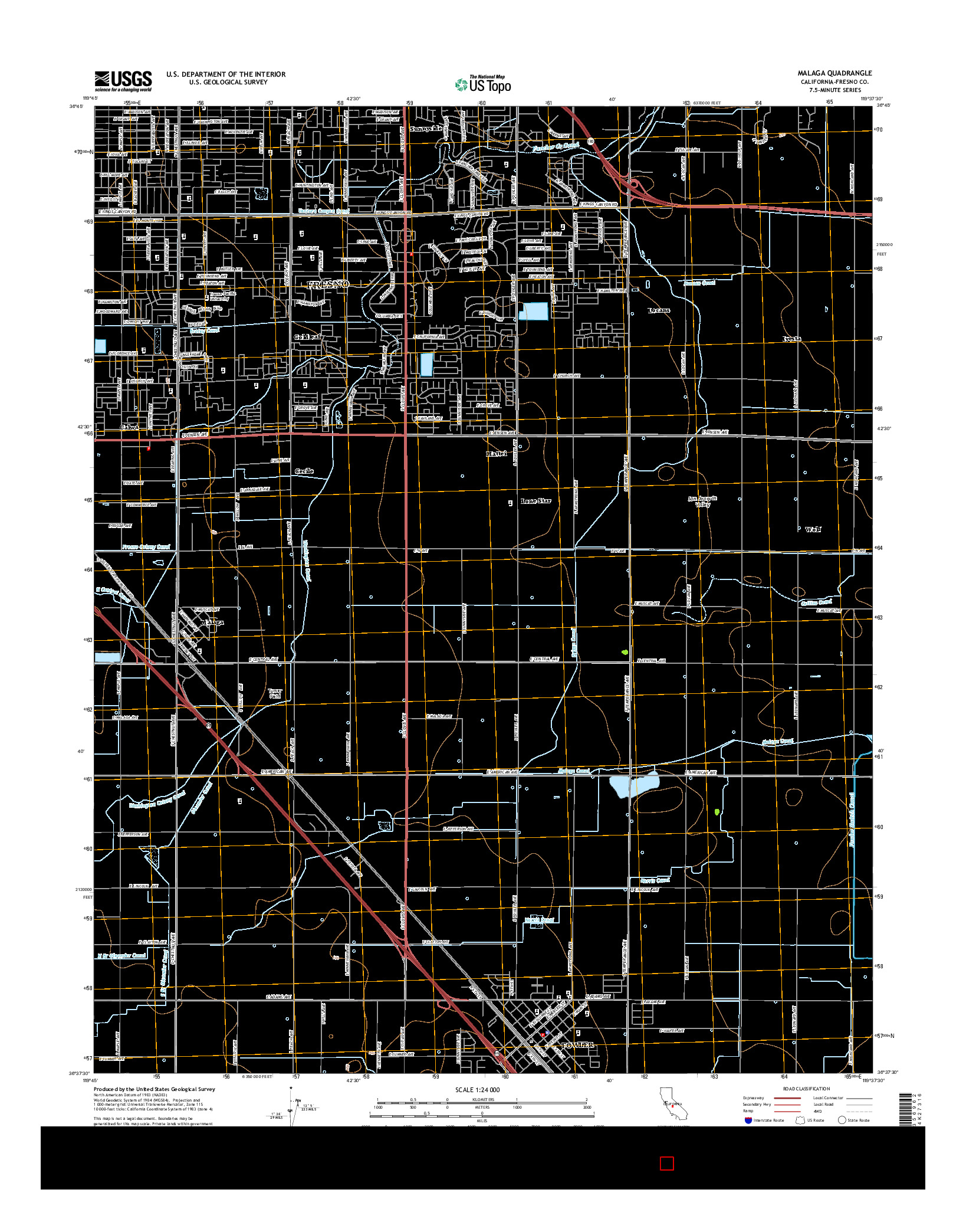 USGS US TOPO 7.5-MINUTE MAP FOR MALAGA, CA 2015