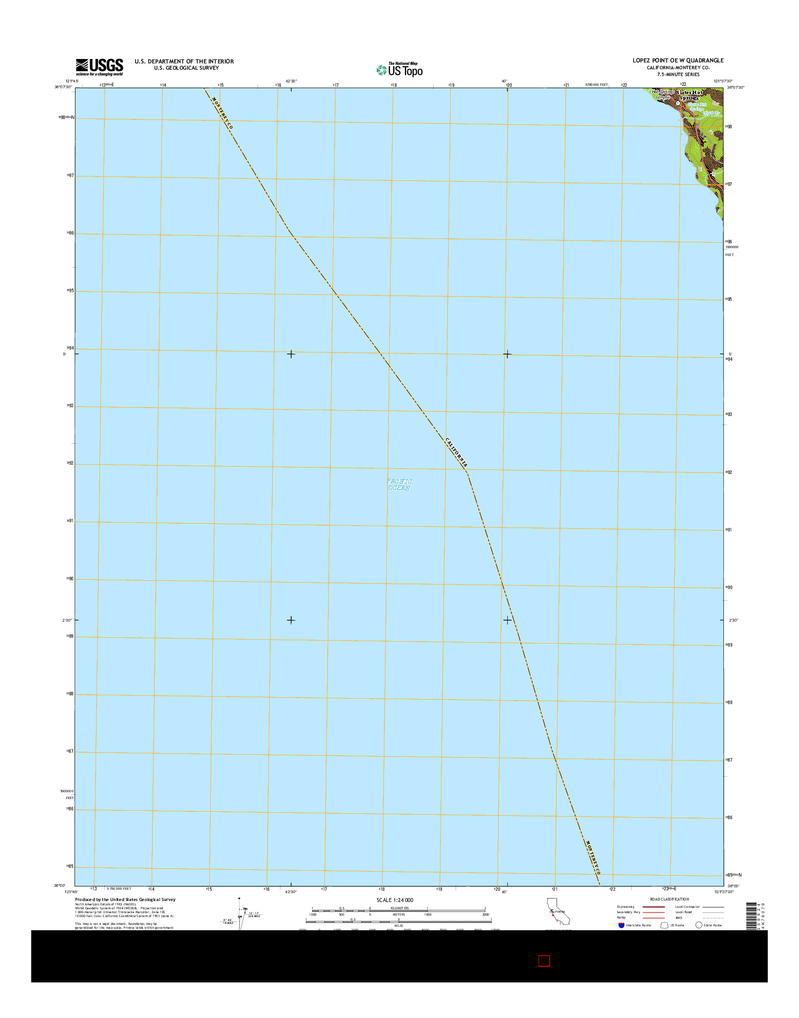 USGS US TOPO 7.5-MINUTE MAP FOR LOPEZ POINT OE W, CA 2015