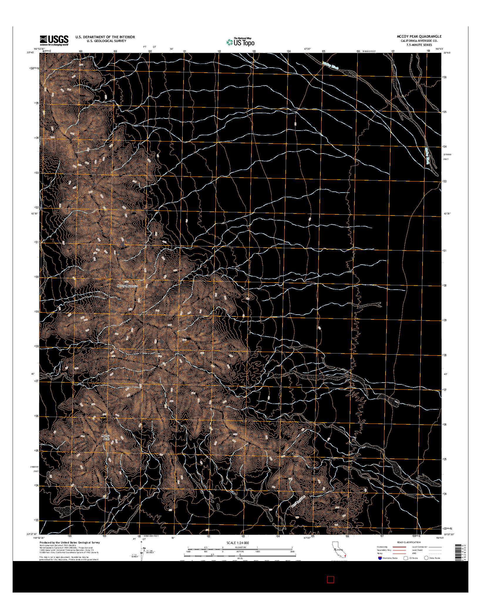 USGS US TOPO 7.5-MINUTE MAP FOR MCCOY PEAK, CA 2015