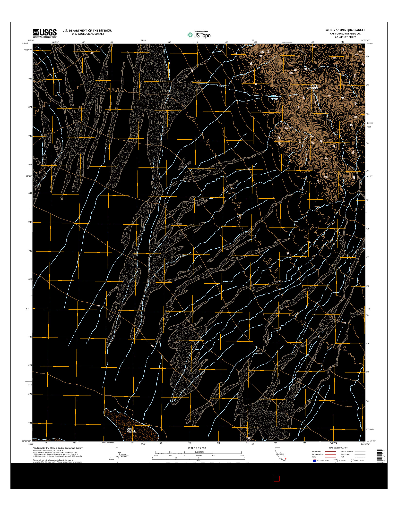 USGS US TOPO 7.5-MINUTE MAP FOR MCCOY SPRING, CA 2015