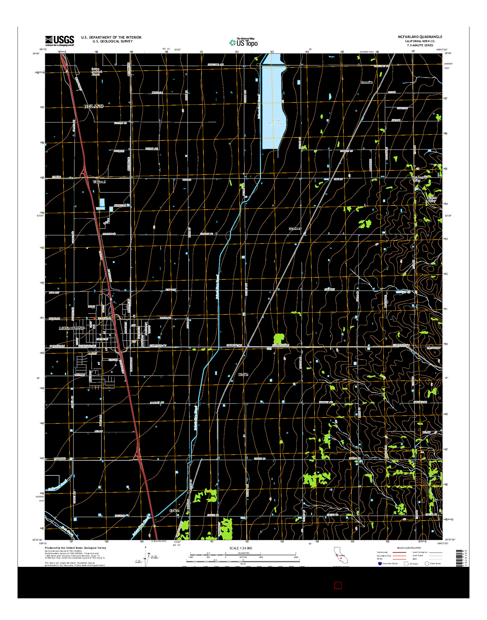 USGS US TOPO 7.5-MINUTE MAP FOR MCFARLAND, CA 2015