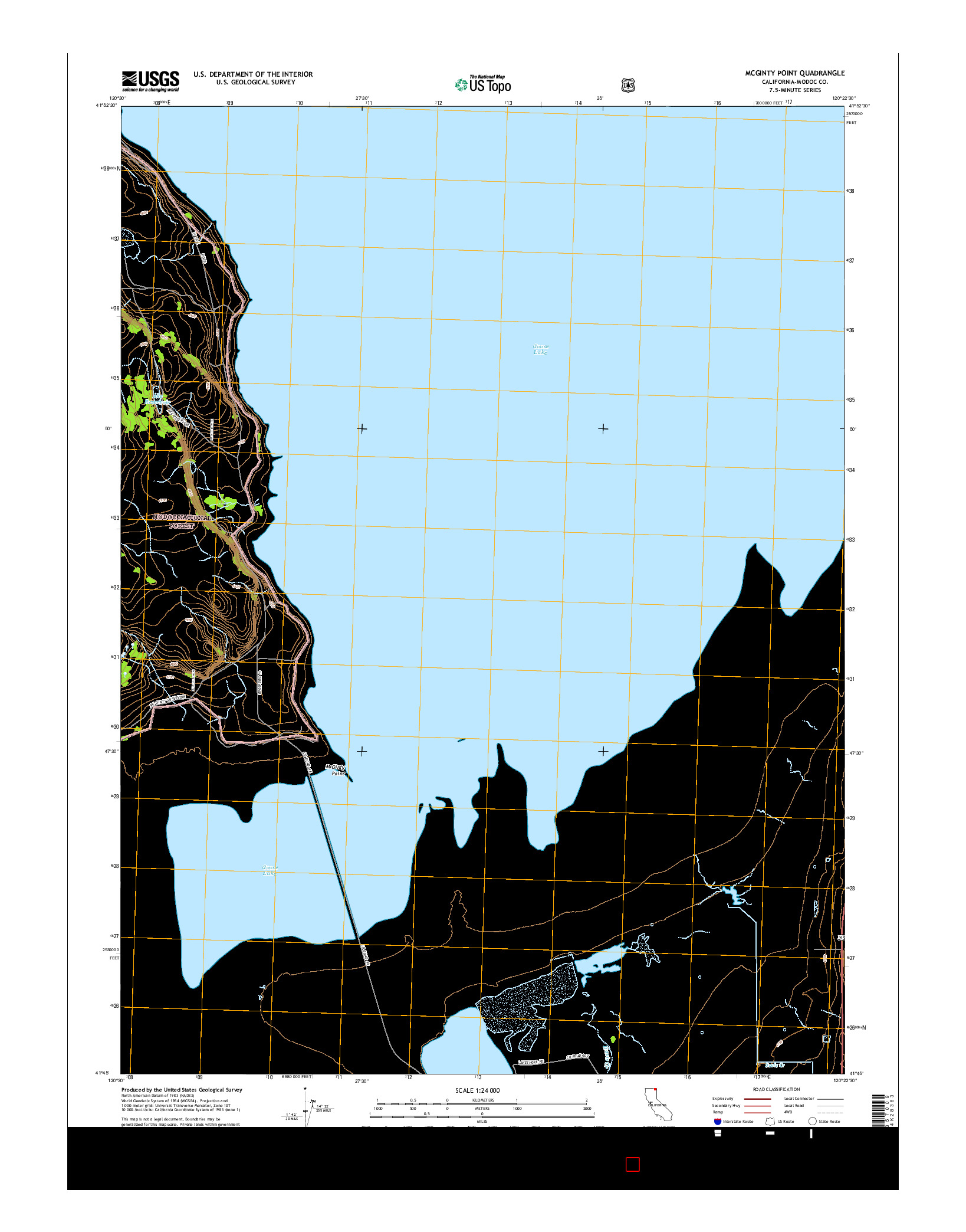 USGS US TOPO 7.5-MINUTE MAP FOR MCGINTY POINT, CA 2015