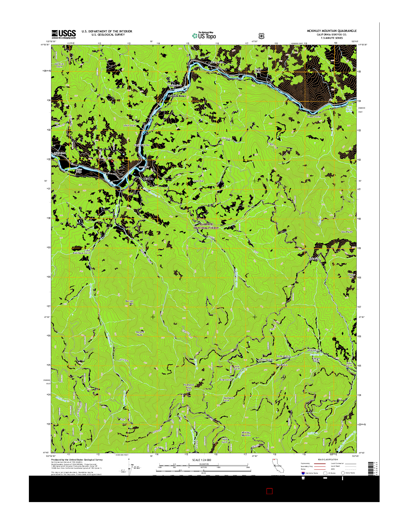 USGS US TOPO 7.5-MINUTE MAP FOR MCKINLEY MOUNTAIN, CA 2015