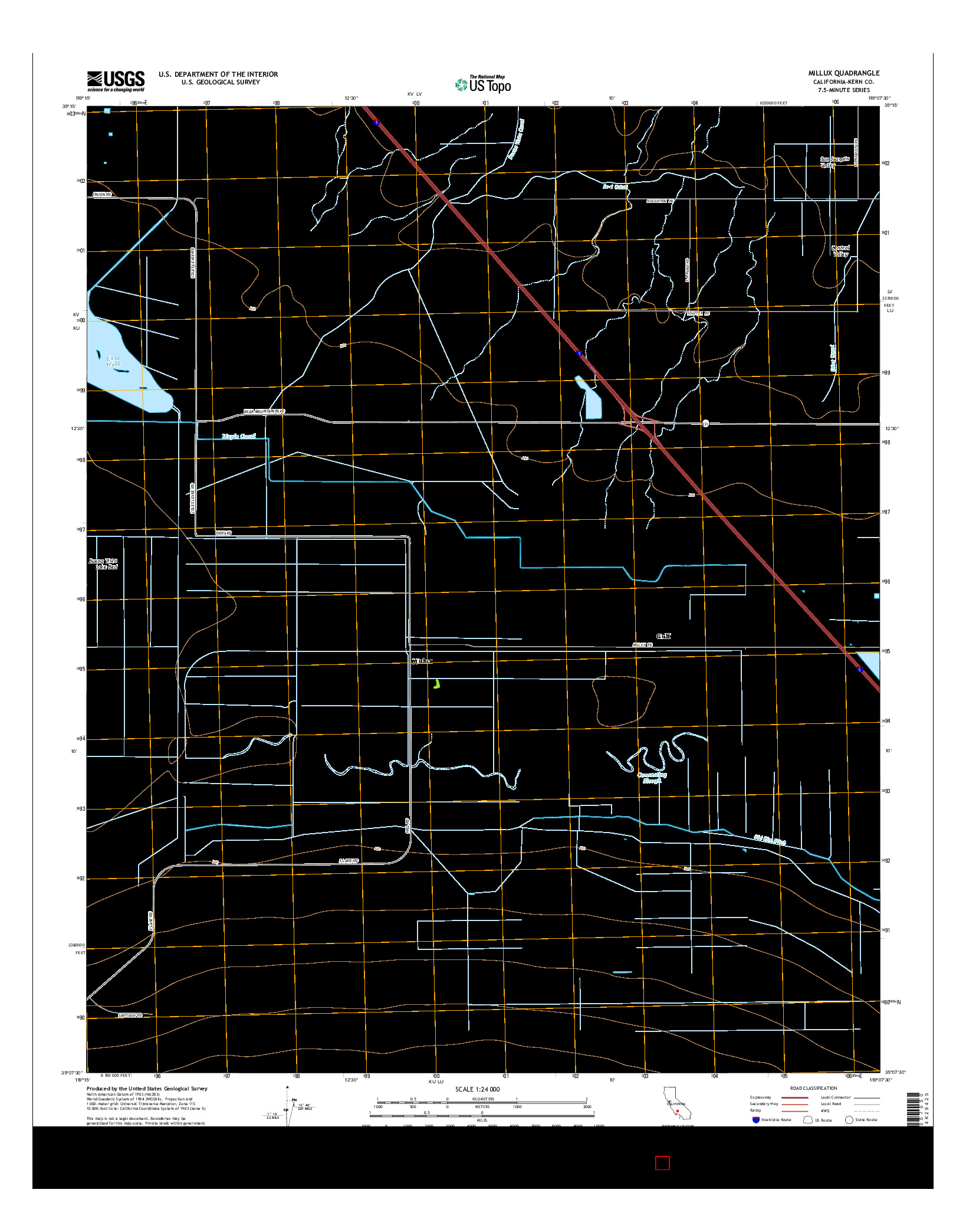 USGS US TOPO 7.5-MINUTE MAP FOR MILLUX, CA 2015