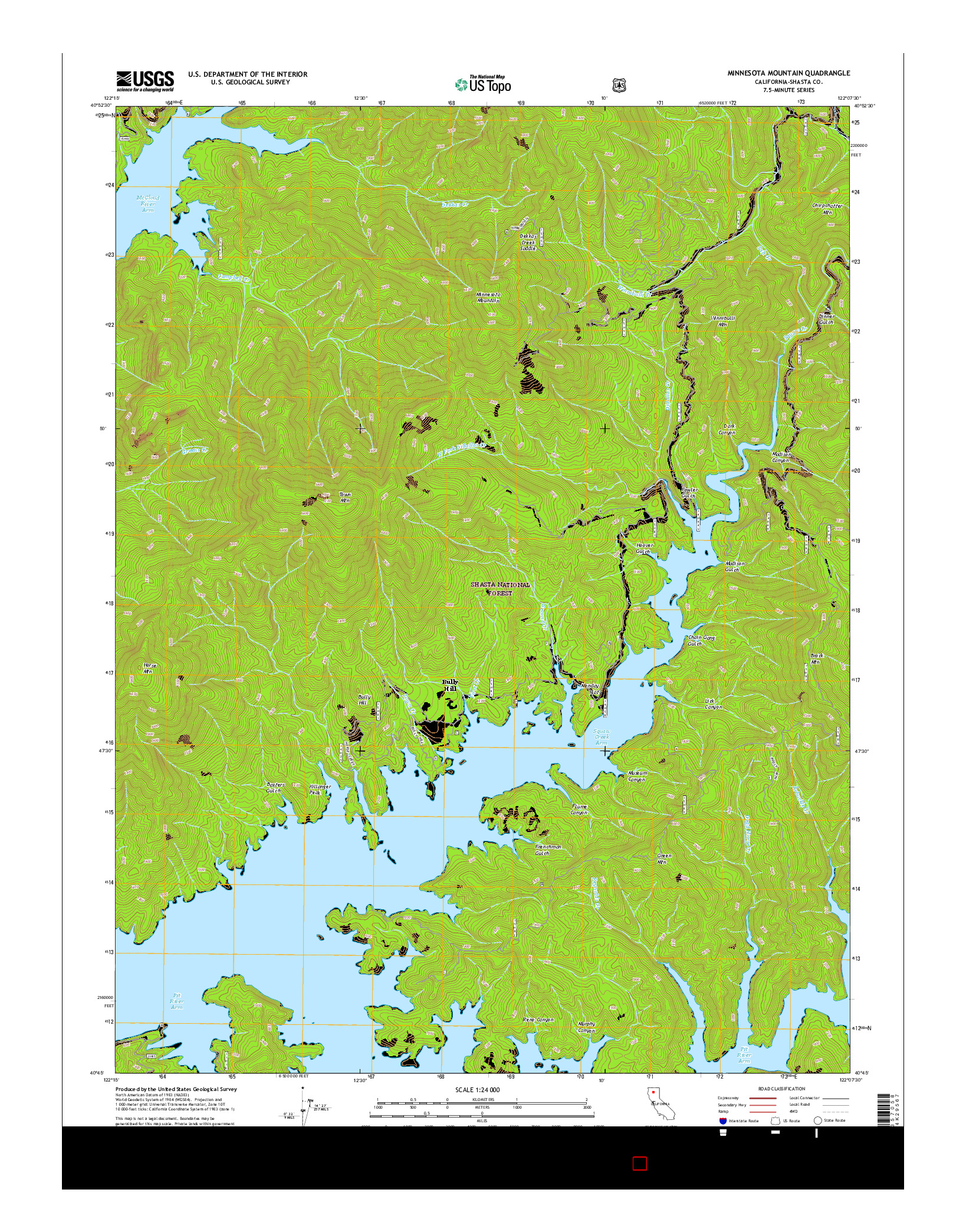 USGS US TOPO 7.5-MINUTE MAP FOR MINNESOTA MOUNTAIN, CA 2015