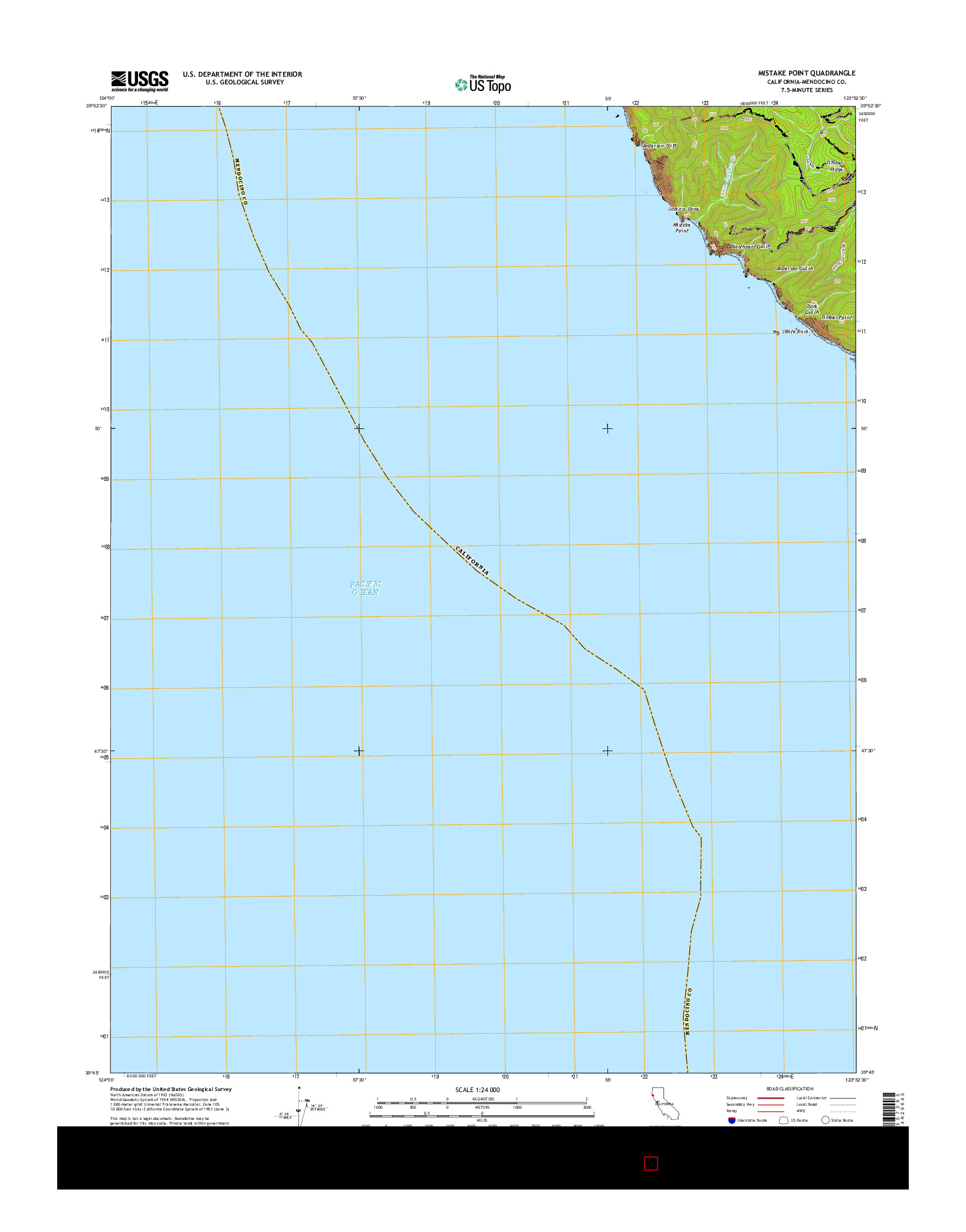 USGS US TOPO 7.5-MINUTE MAP FOR MISTAKE POINT, CA 2015
