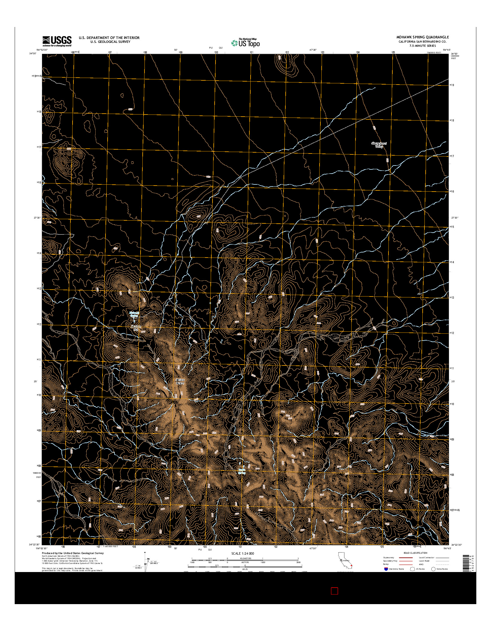 USGS US TOPO 7.5-MINUTE MAP FOR MOHAWK SPRING, CA 2015