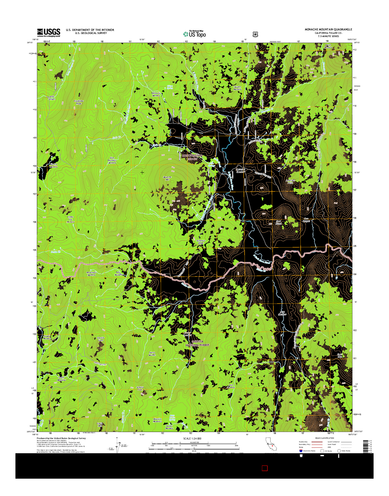 USGS US TOPO 7.5-MINUTE MAP FOR MONACHE MOUNTAIN, CA 2015