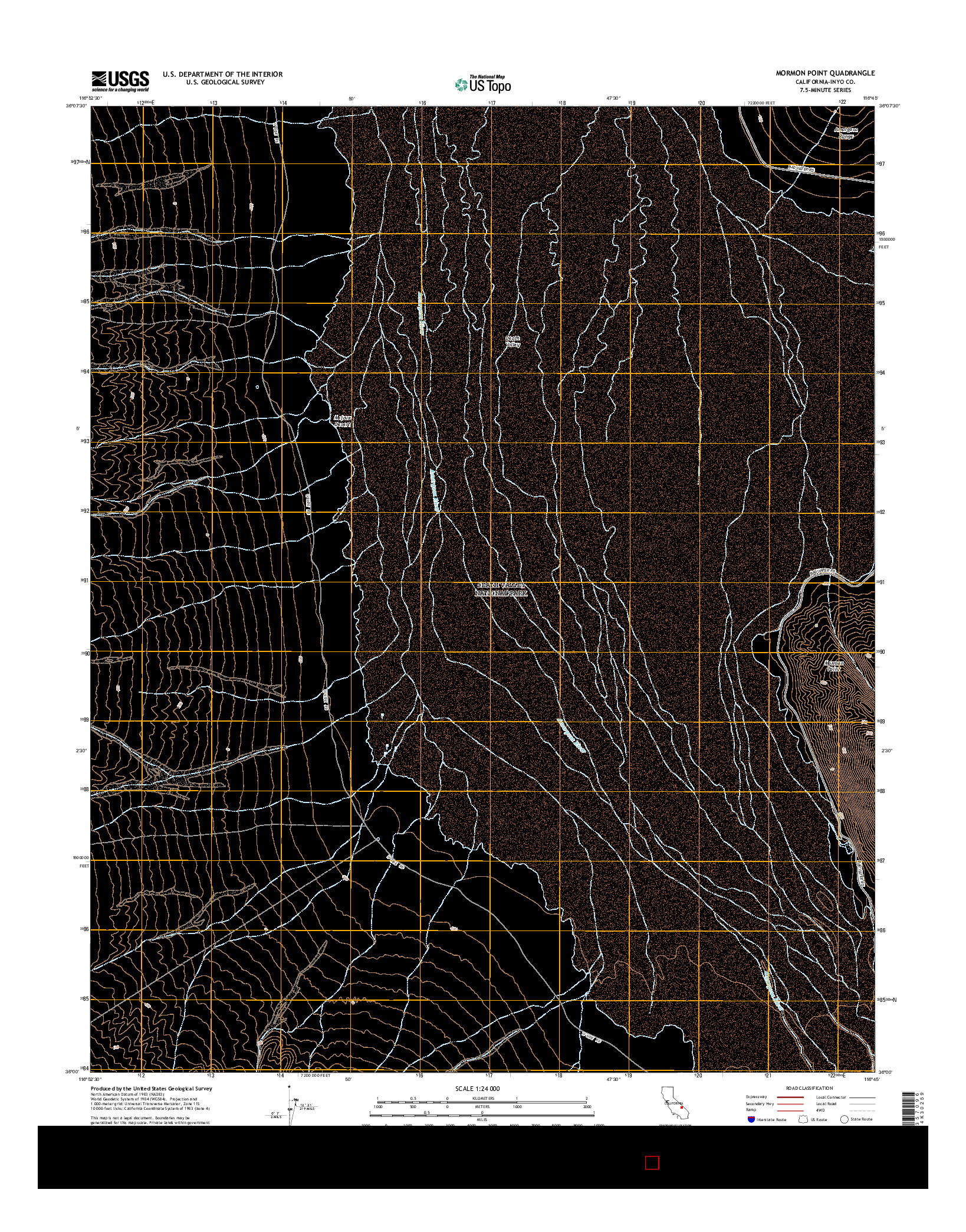 USGS US TOPO 7.5-MINUTE MAP FOR MORMON POINT, CA 2015