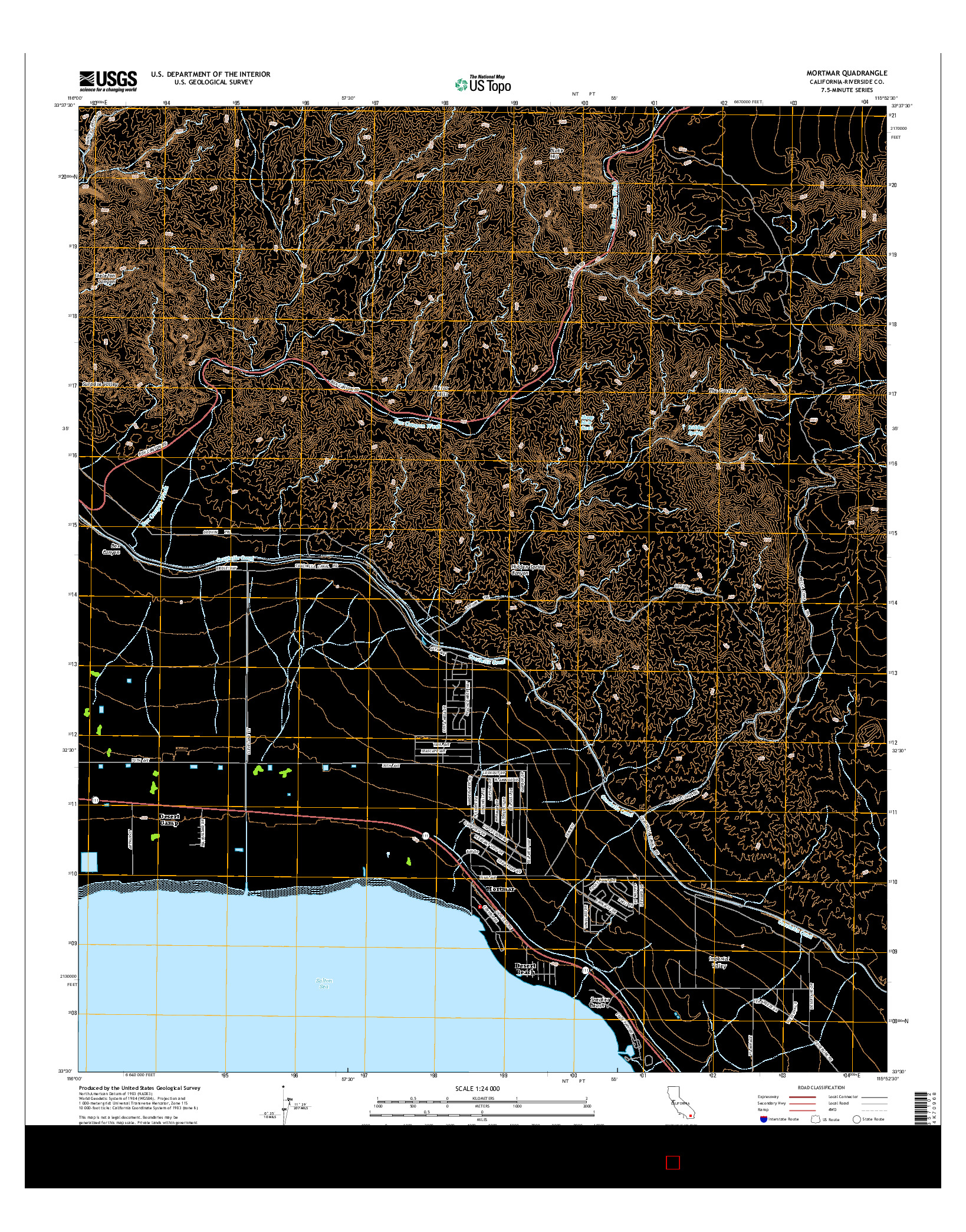 USGS US TOPO 7.5-MINUTE MAP FOR MORTMAR, CA 2015