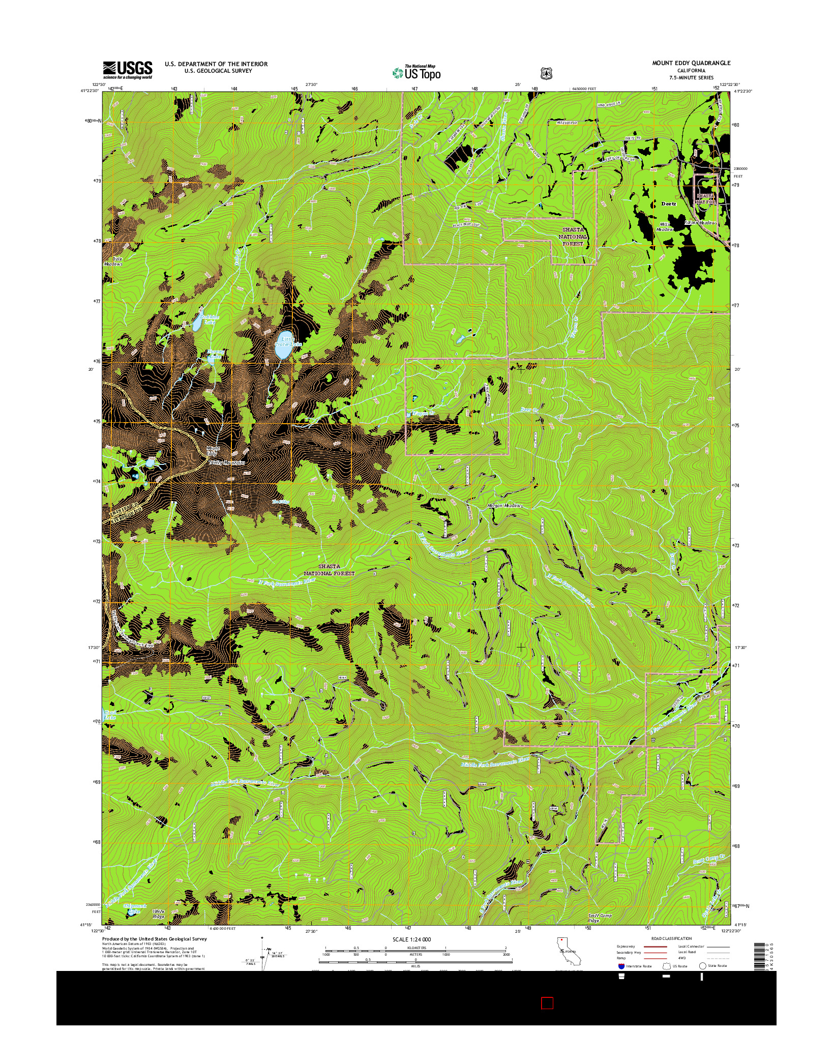 USGS US TOPO 7.5-MINUTE MAP FOR MOUNT EDDY, CA 2015