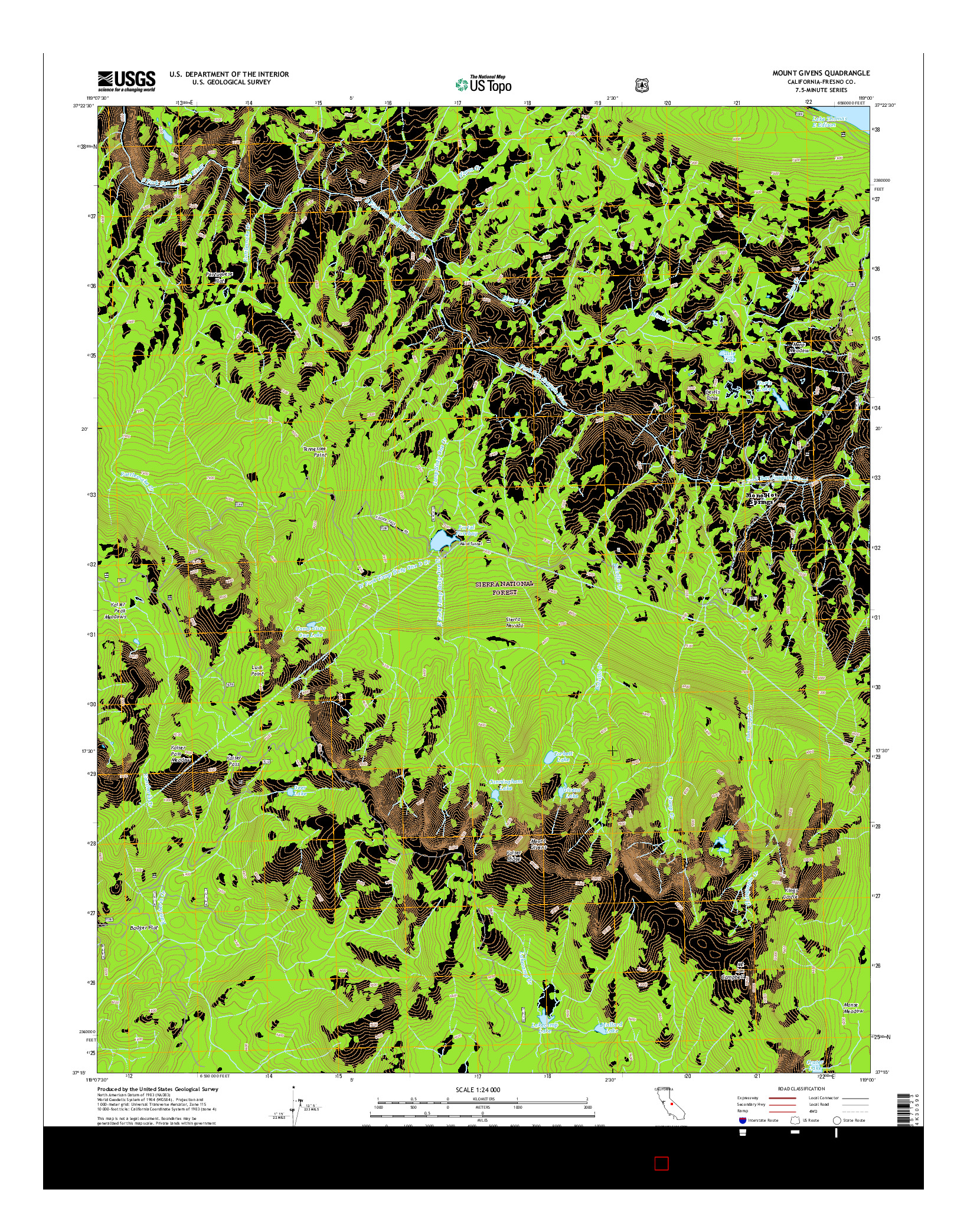 USGS US TOPO 7.5-MINUTE MAP FOR MOUNT GIVENS, CA 2015