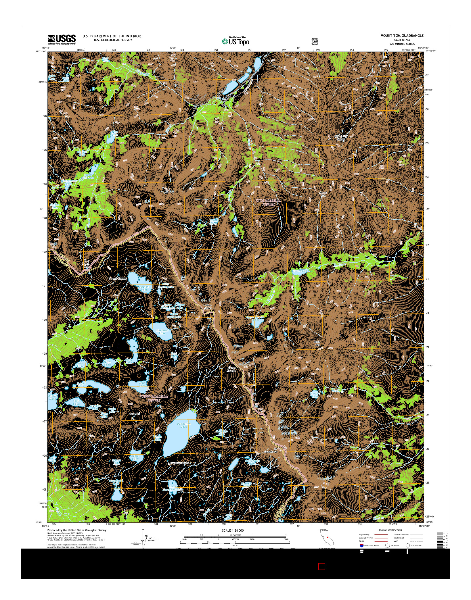 USGS US TOPO 7.5-MINUTE MAP FOR MOUNT TOM, CA 2015