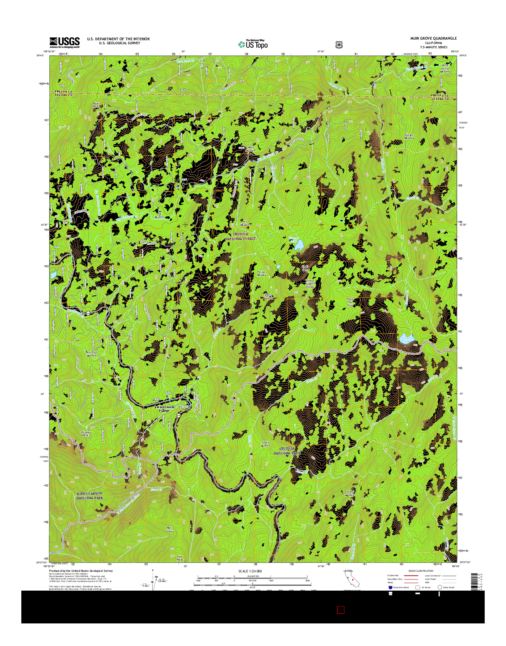 USGS US TOPO 7.5-MINUTE MAP FOR MUIR GROVE, CA 2015