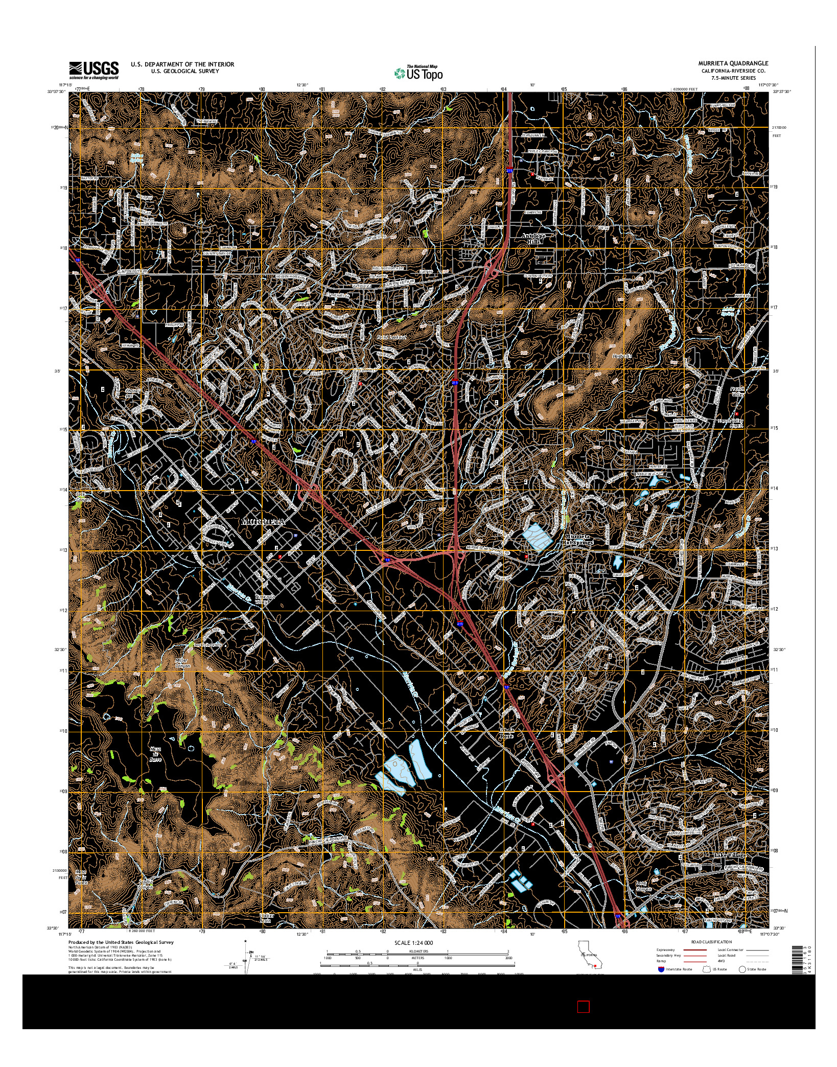 USGS US TOPO 7.5-MINUTE MAP FOR MURRIETA, CA 2015