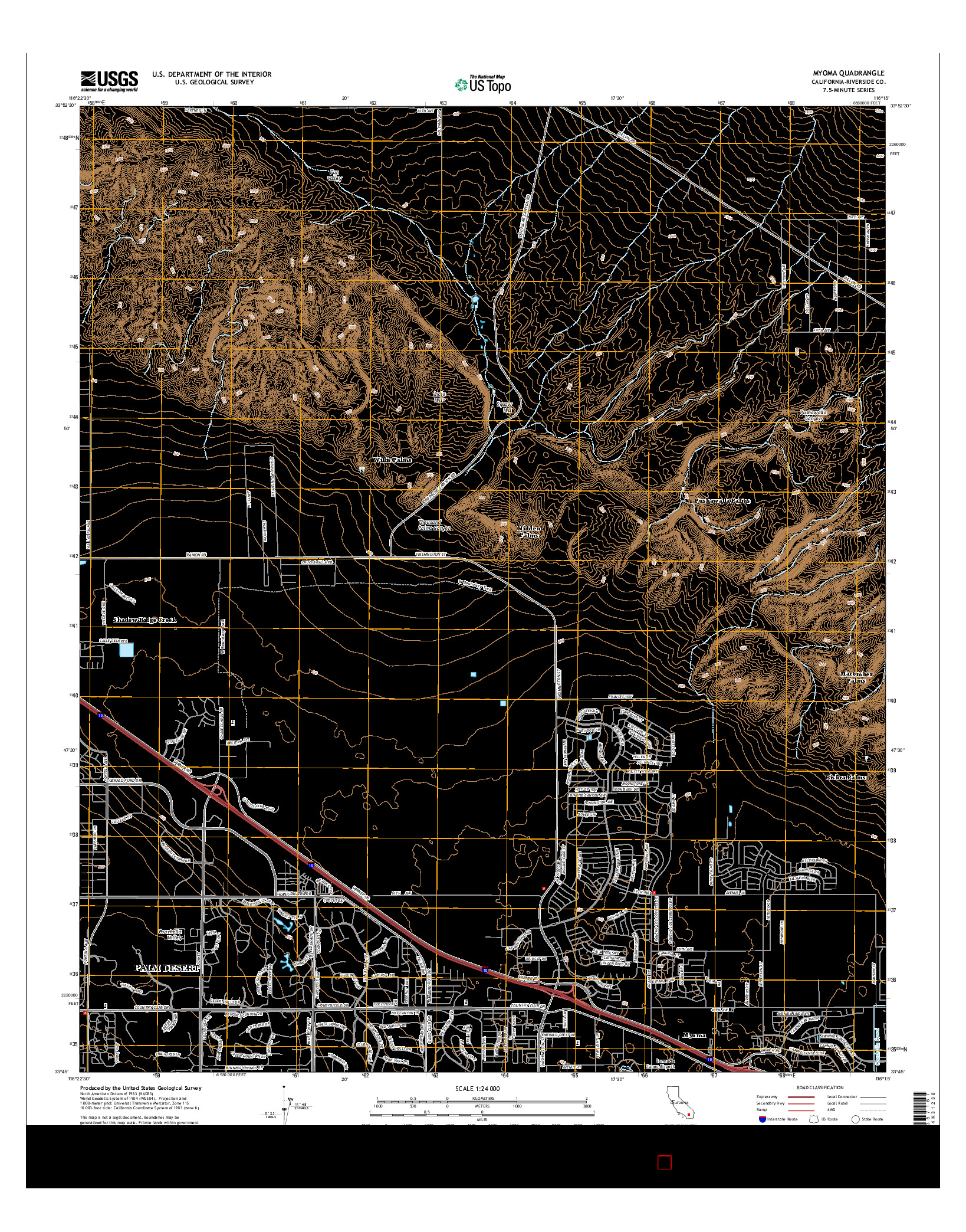 USGS US TOPO 7.5-MINUTE MAP FOR MYOMA, CA 2015