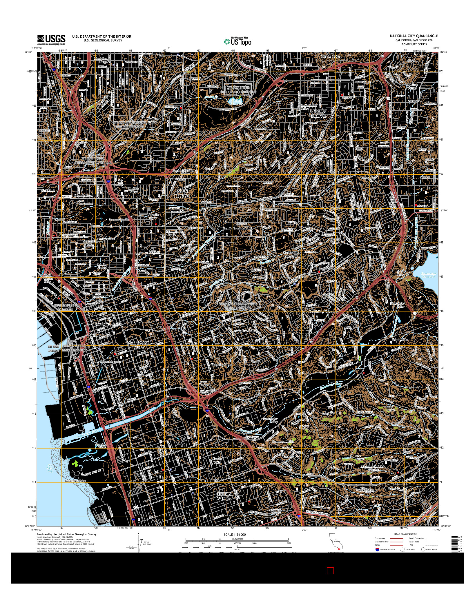 USGS US TOPO 7.5-MINUTE MAP FOR NATIONAL CITY, CA 2015