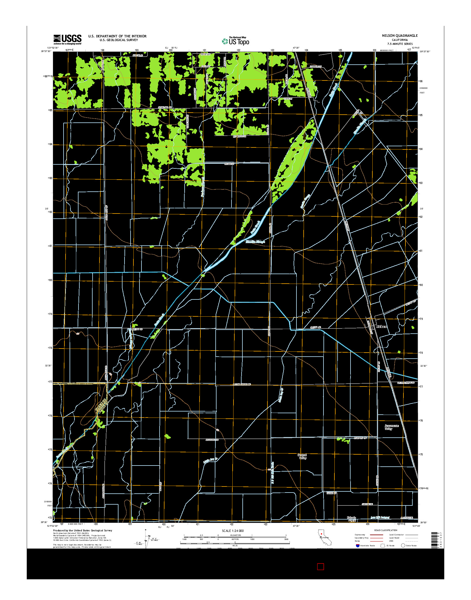 USGS US TOPO 7.5-MINUTE MAP FOR NELSON, CA 2015