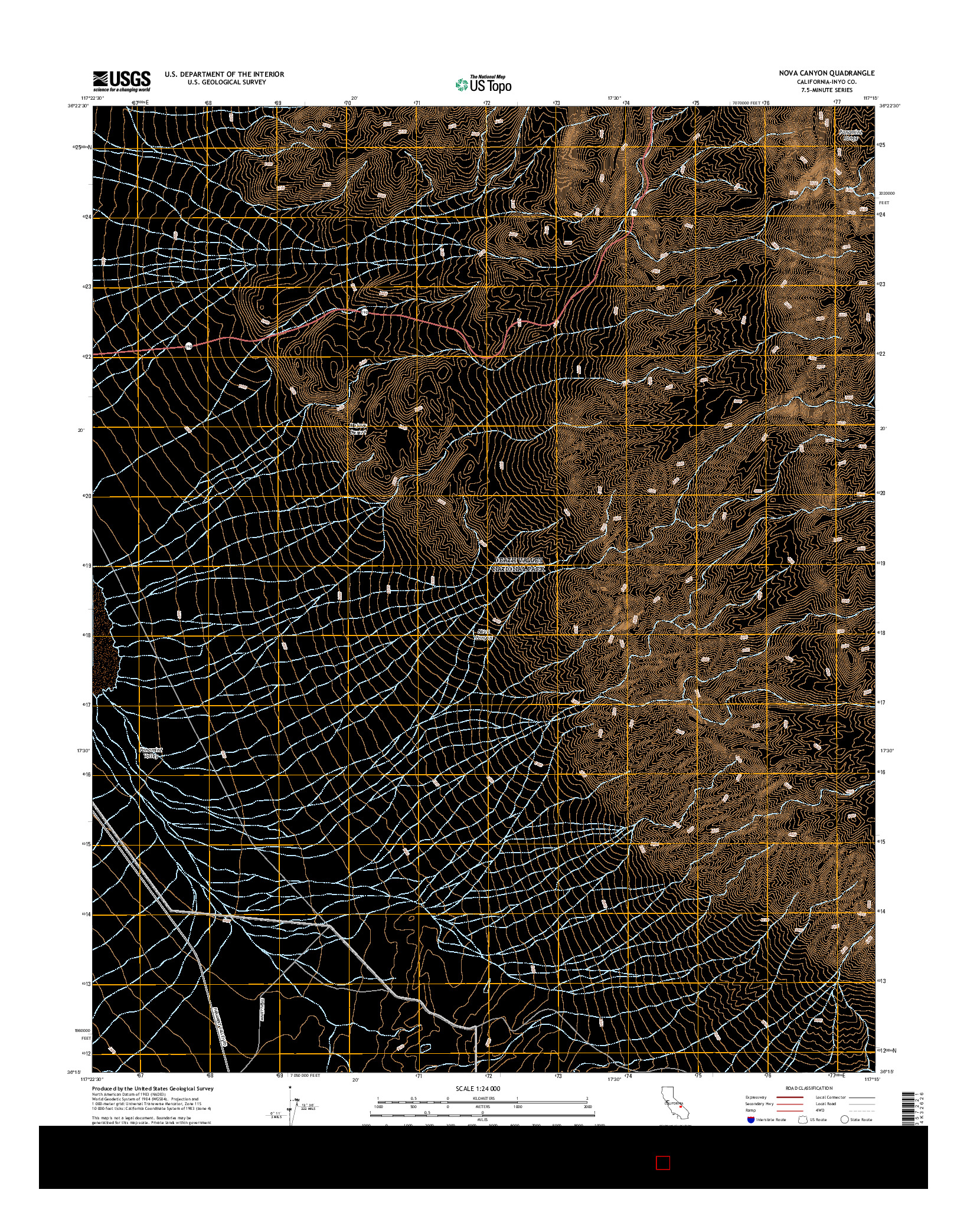 USGS US TOPO 7.5-MINUTE MAP FOR NOVA CANYON, CA 2015