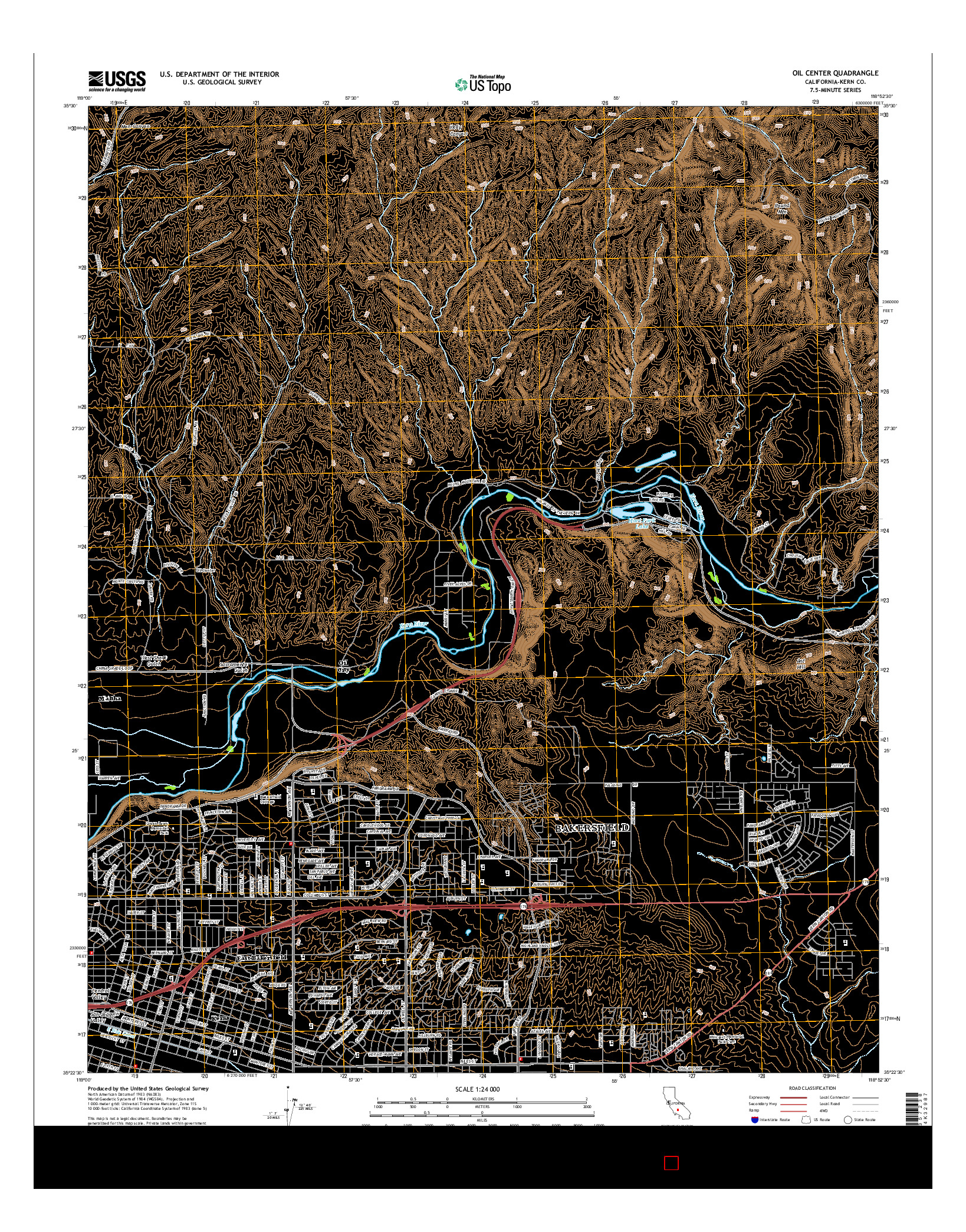 USGS US TOPO 7.5-MINUTE MAP FOR OIL CENTER, CA 2015