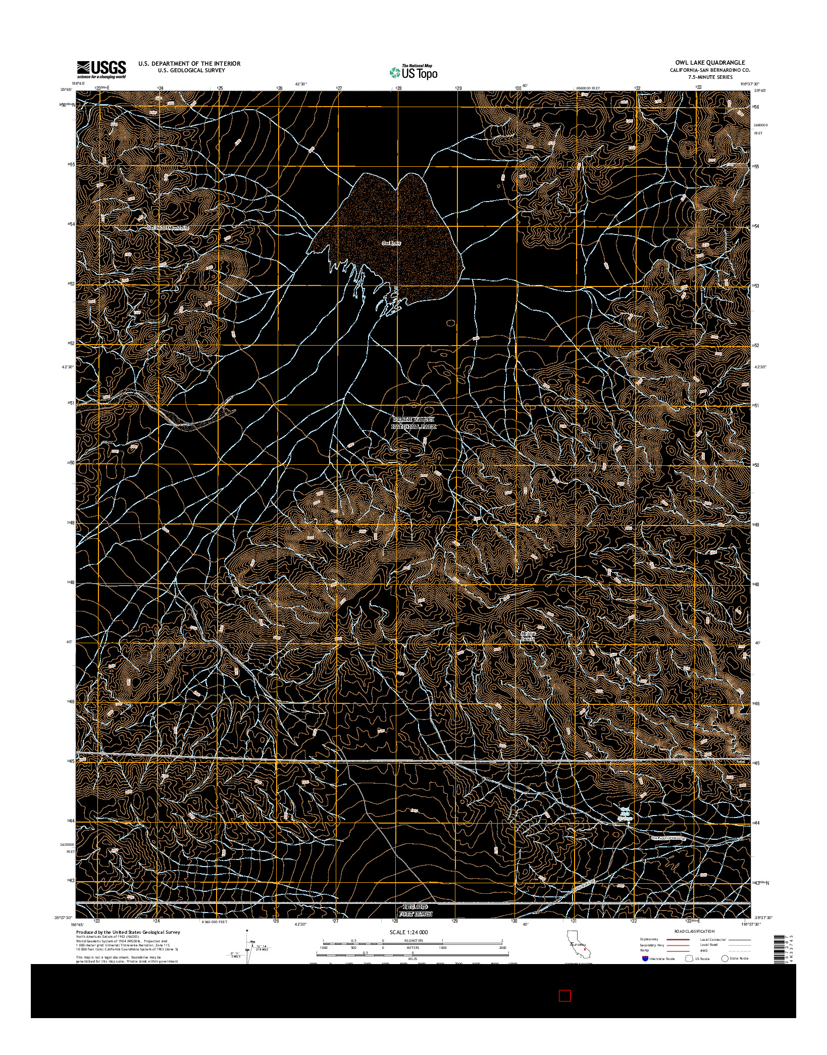 USGS US TOPO 7.5-MINUTE MAP FOR OWL LAKE, CA 2015