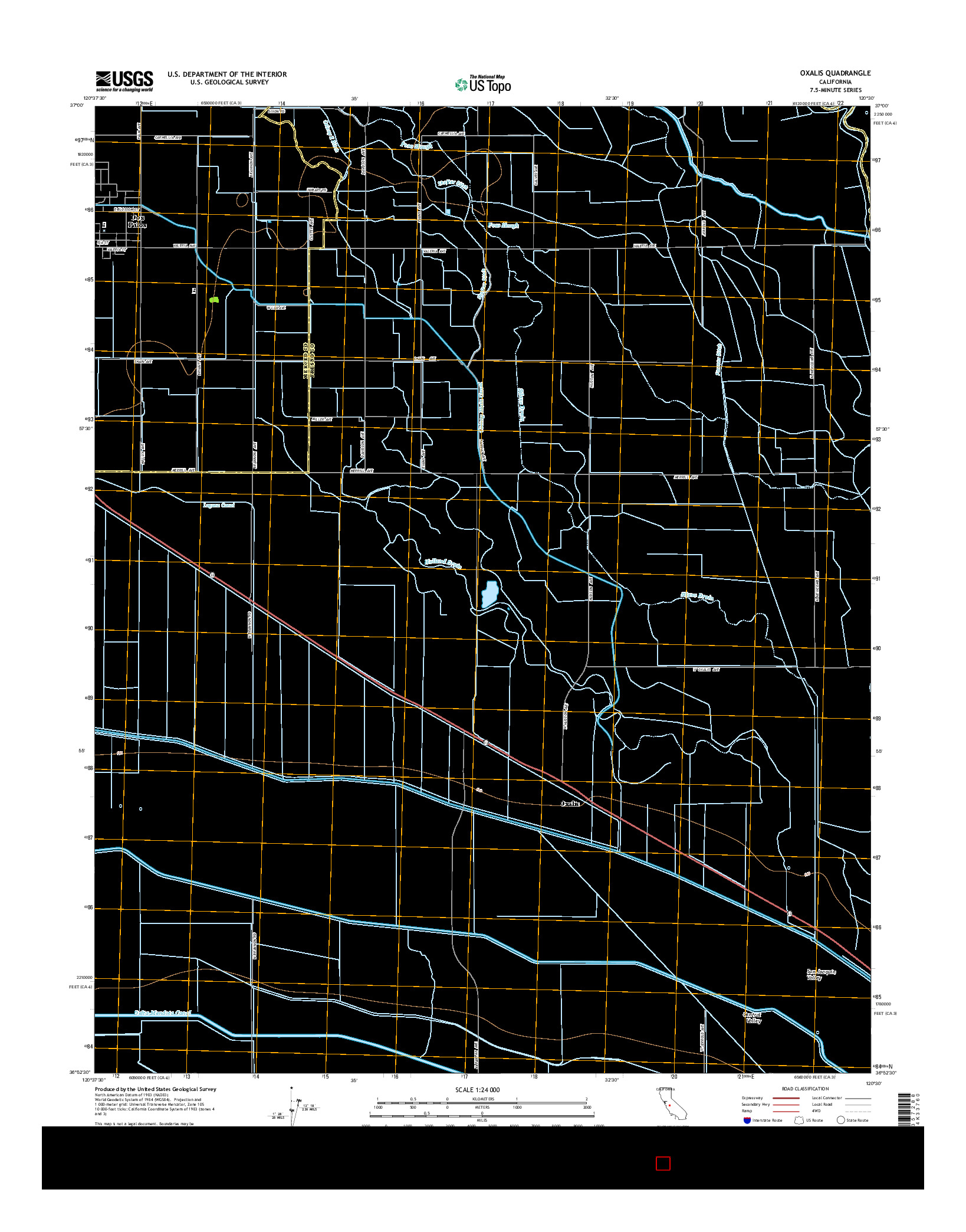 USGS US TOPO 7.5-MINUTE MAP FOR OXALIS, CA 2015