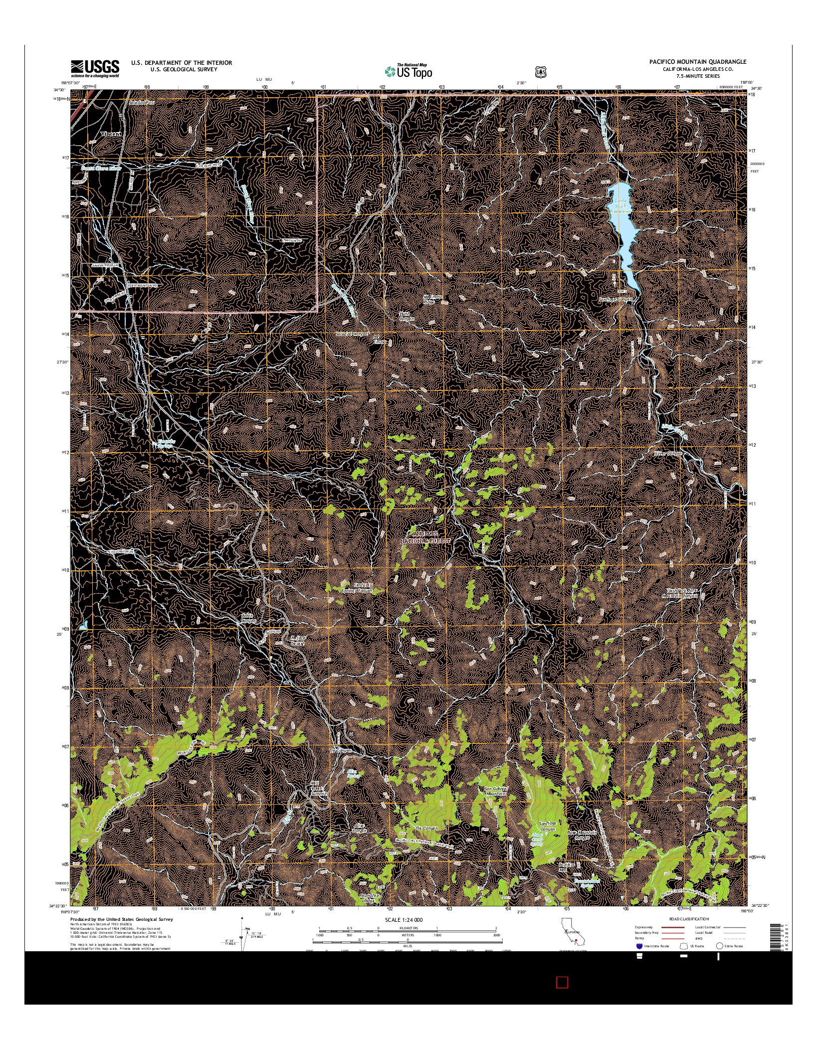 USGS US TOPO 7.5-MINUTE MAP FOR PACIFICO MOUNTAIN, CA 2015