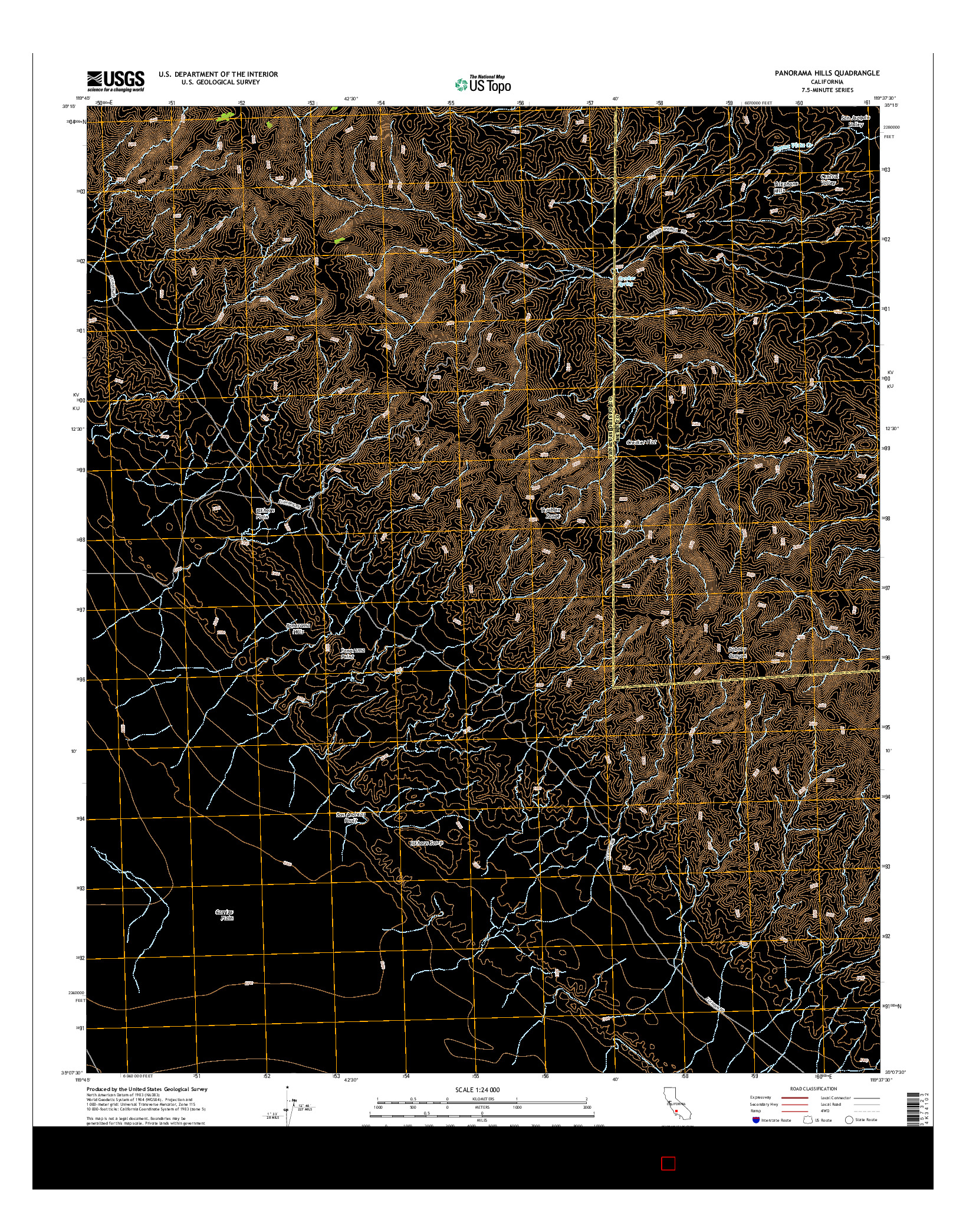 USGS US TOPO 7.5-MINUTE MAP FOR PANORAMA HILLS, CA 2015