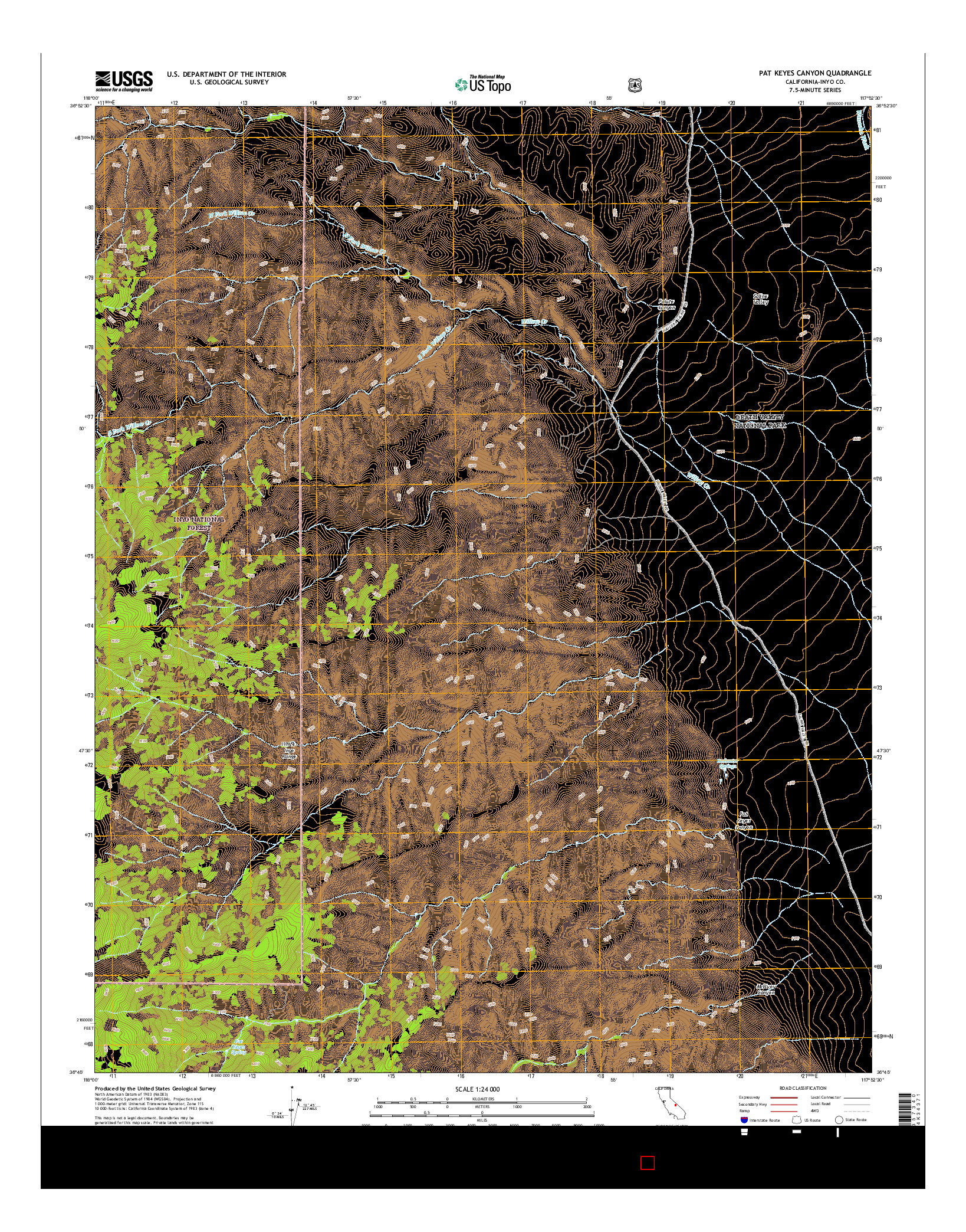 USGS US TOPO 7.5-MINUTE MAP FOR PAT KEYES CANYON, CA 2015