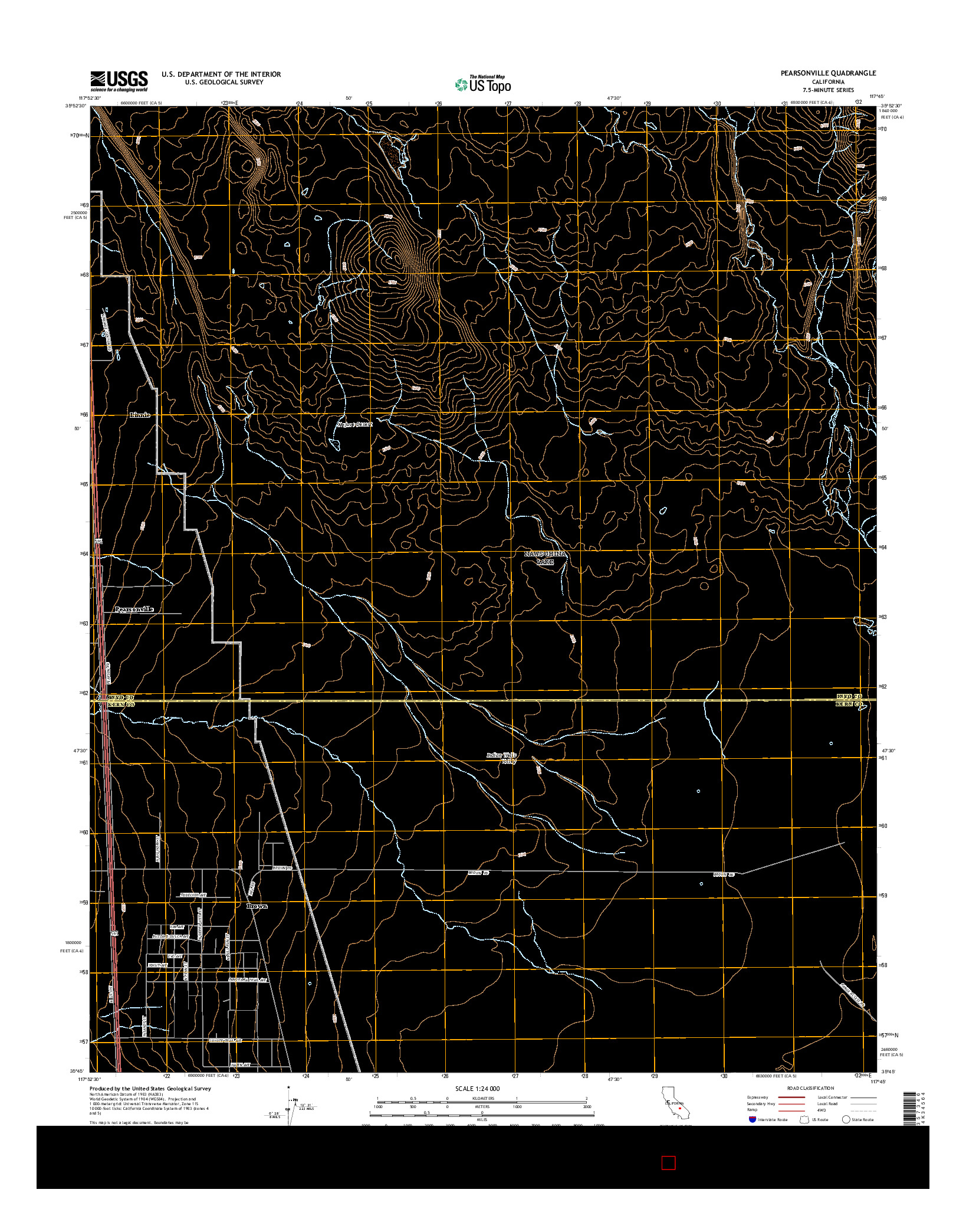 USGS US TOPO 7.5-MINUTE MAP FOR PEARSONVILLE, CA 2015