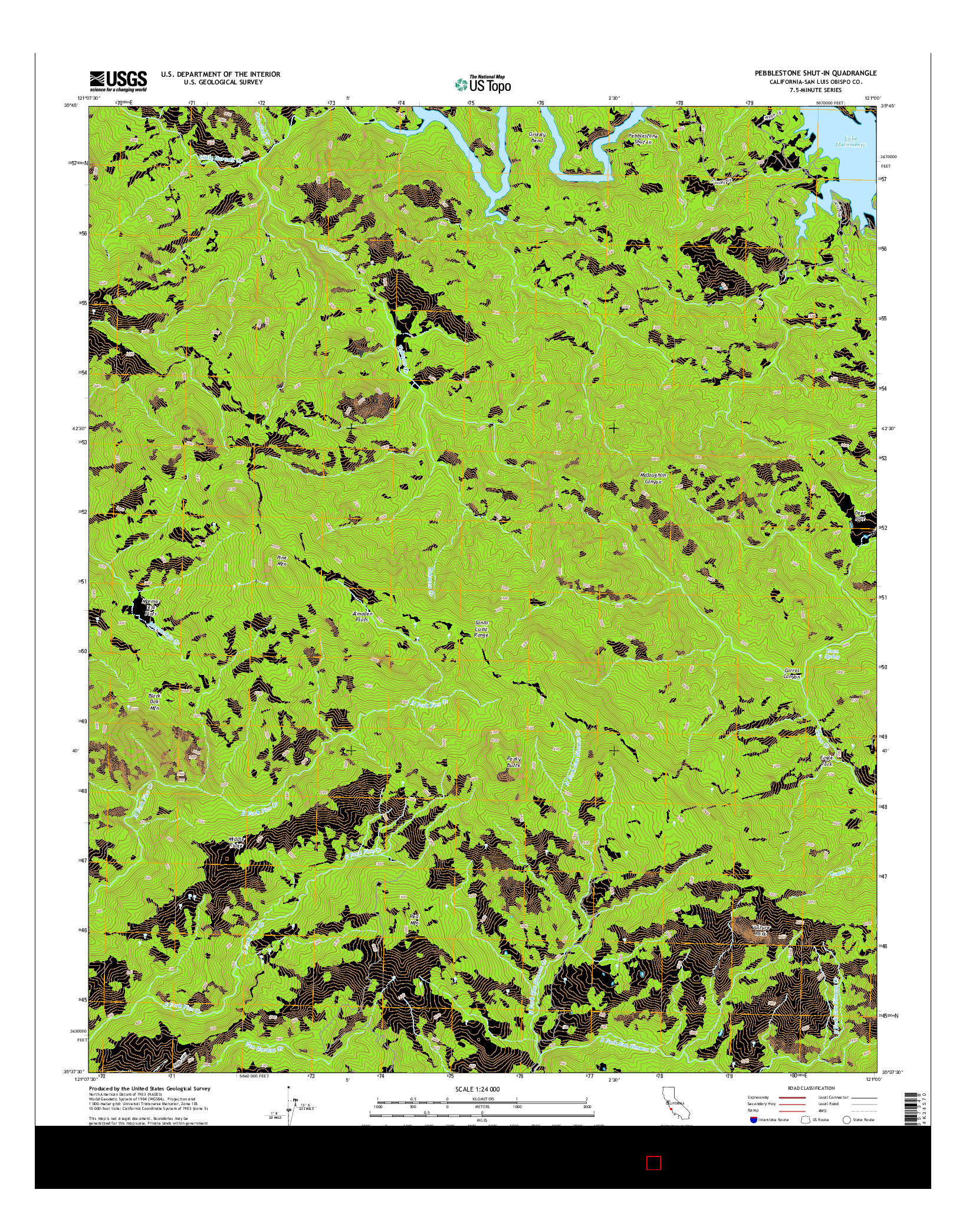 USGS US TOPO 7.5-MINUTE MAP FOR PEBBLESTONE SHUT-IN, CA 2015