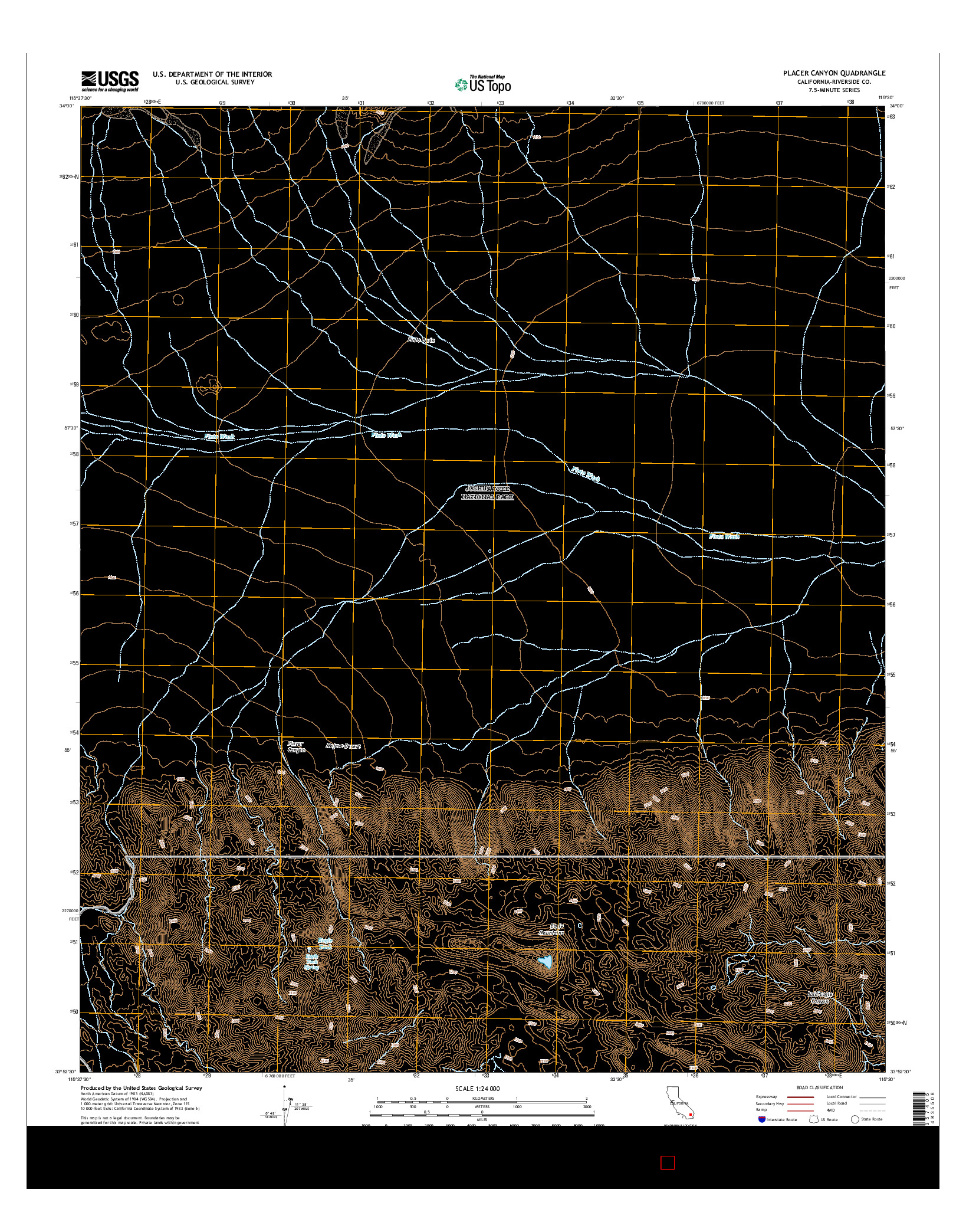 USGS US TOPO 7.5-MINUTE MAP FOR PLACER CANYON, CA 2015