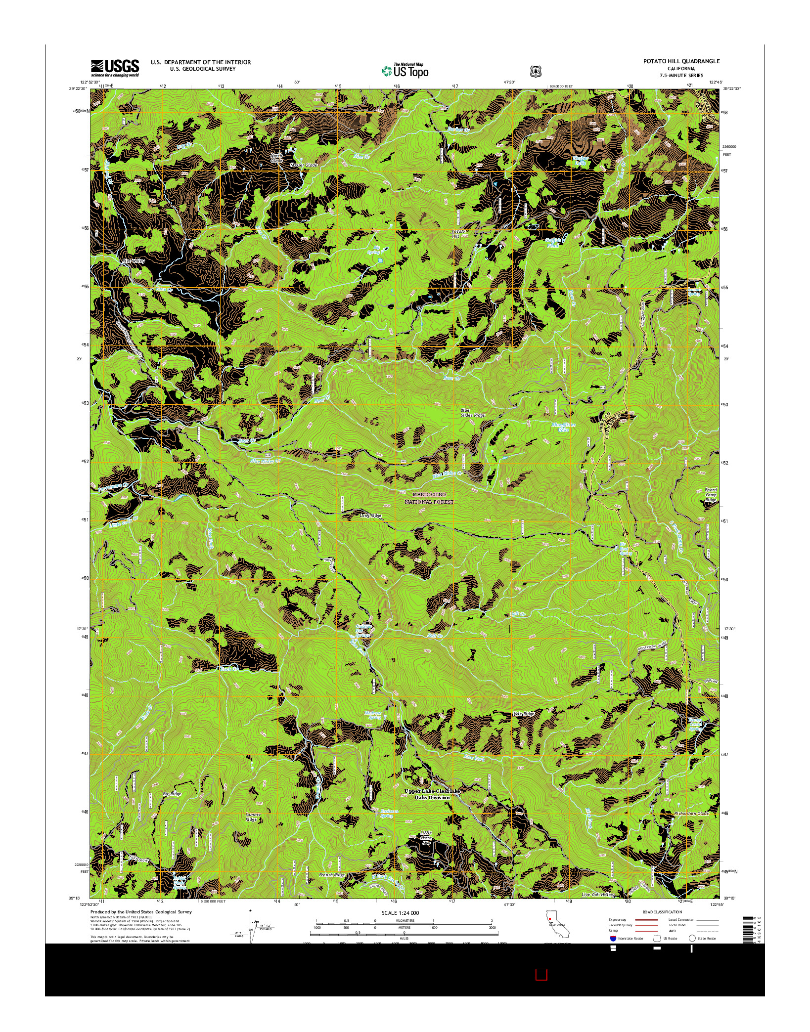 USGS US TOPO 7.5-MINUTE MAP FOR POTATO HILL, CA 2015