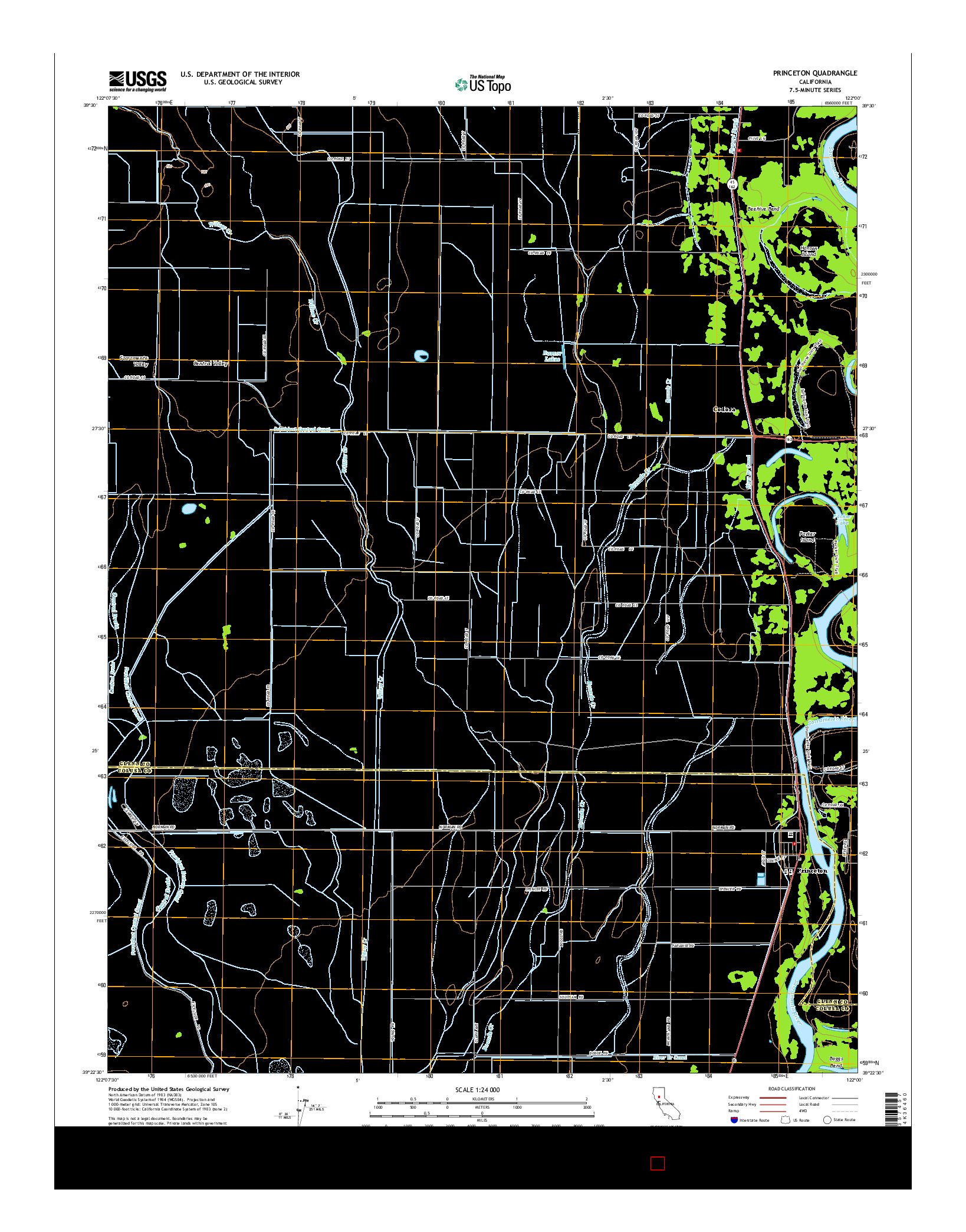 USGS US TOPO 7.5-MINUTE MAP FOR PRINCETON, CA 2015