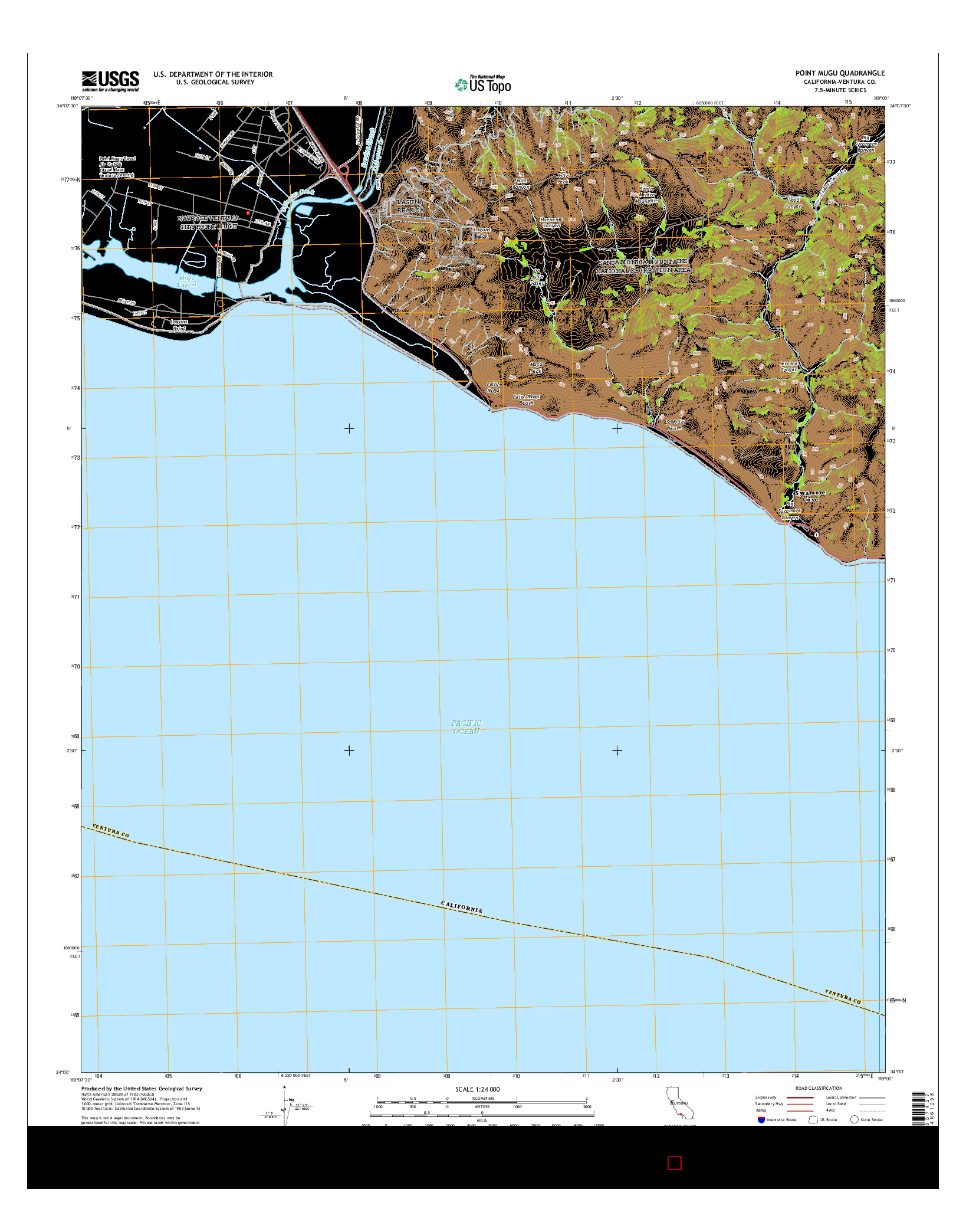 USGS US TOPO 7.5-MINUTE MAP FOR POINT MUGU, CA 2015