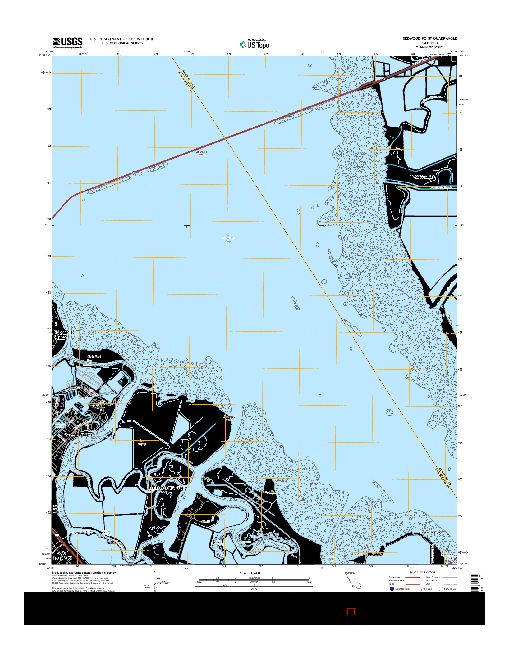 USGS US TOPO 7.5-MINUTE MAP FOR REDWOOD POINT, CA 2015