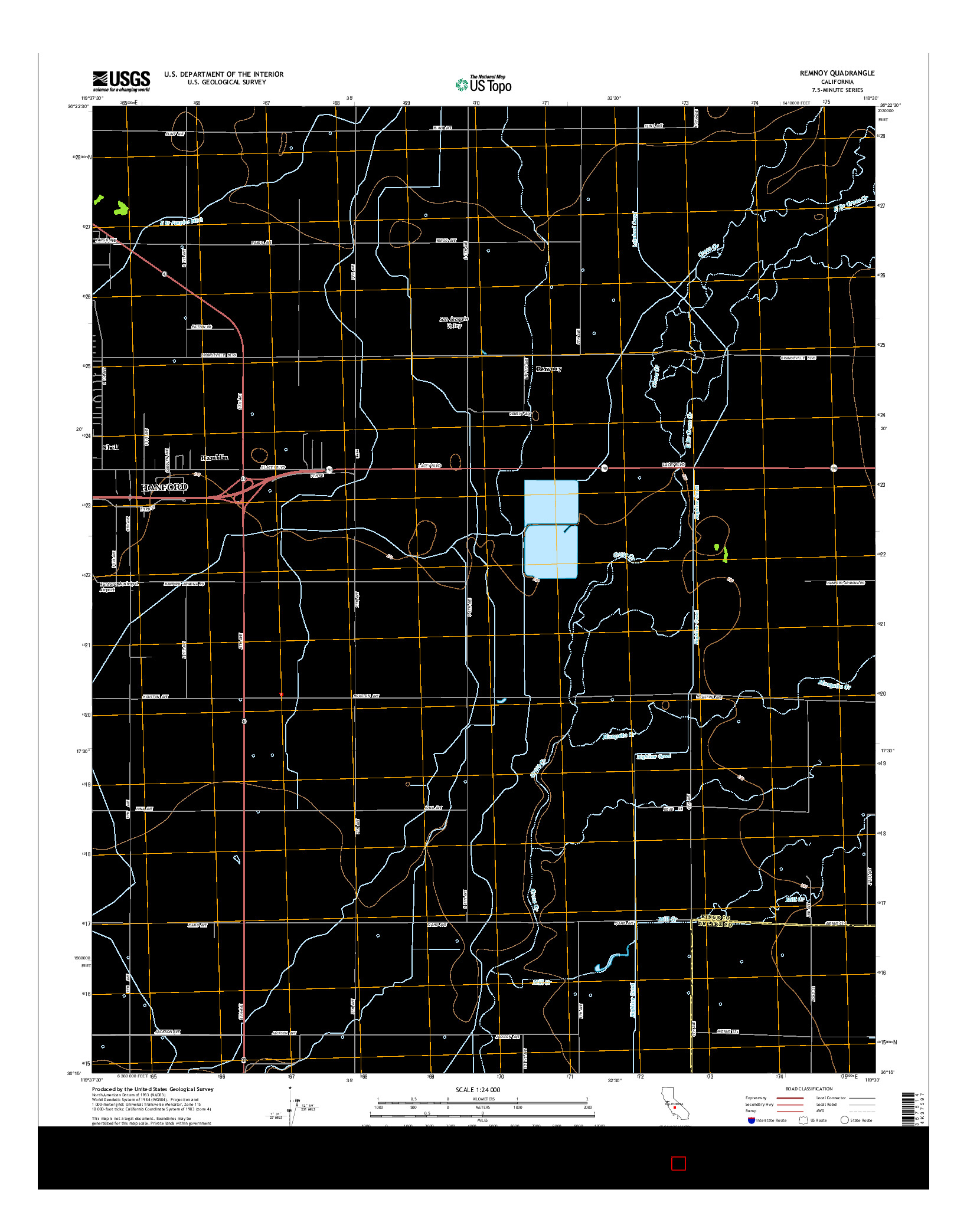 USGS US TOPO 7.5-MINUTE MAP FOR REMNOY, CA 2015