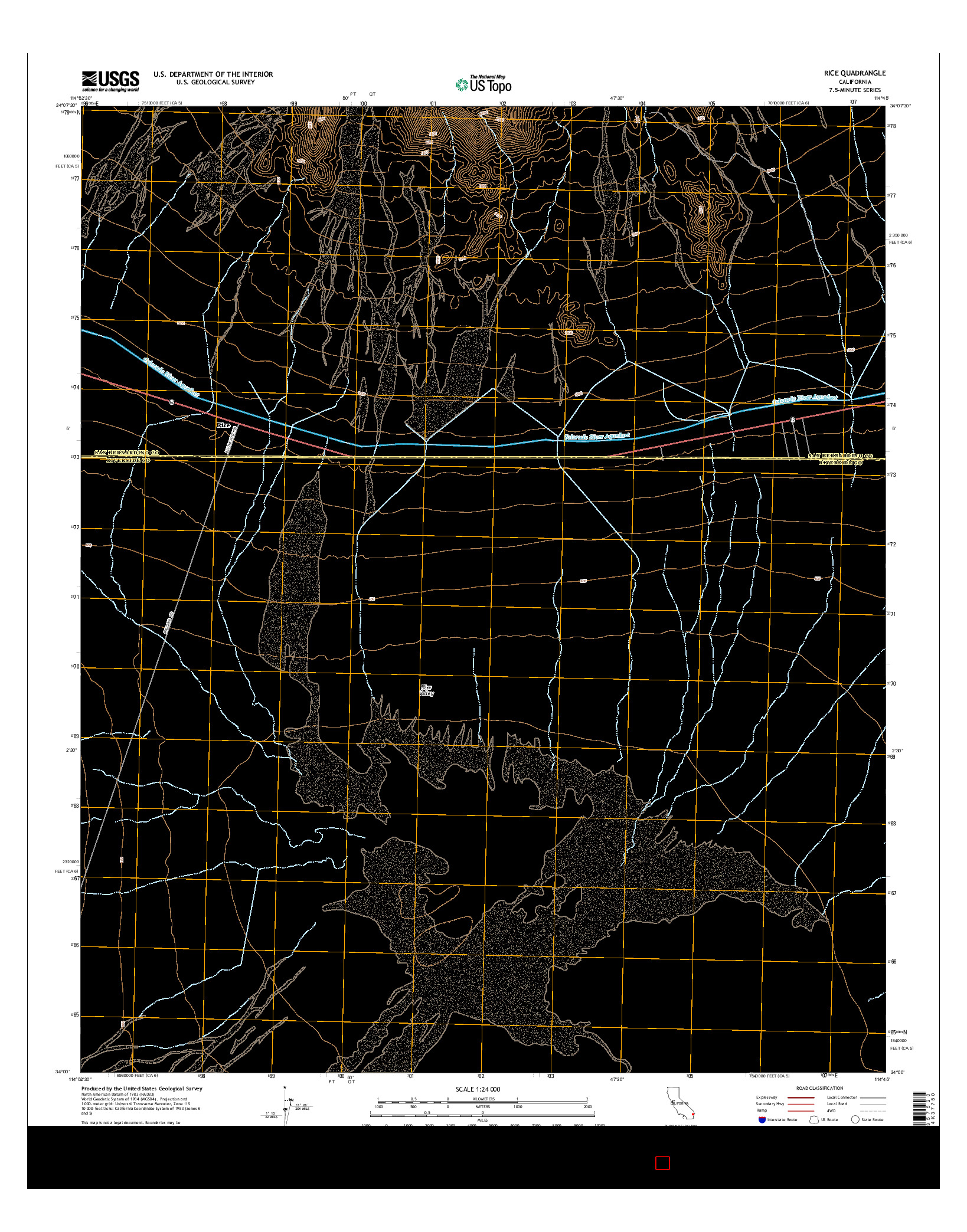 USGS US TOPO 7.5-MINUTE MAP FOR RICE, CA 2015