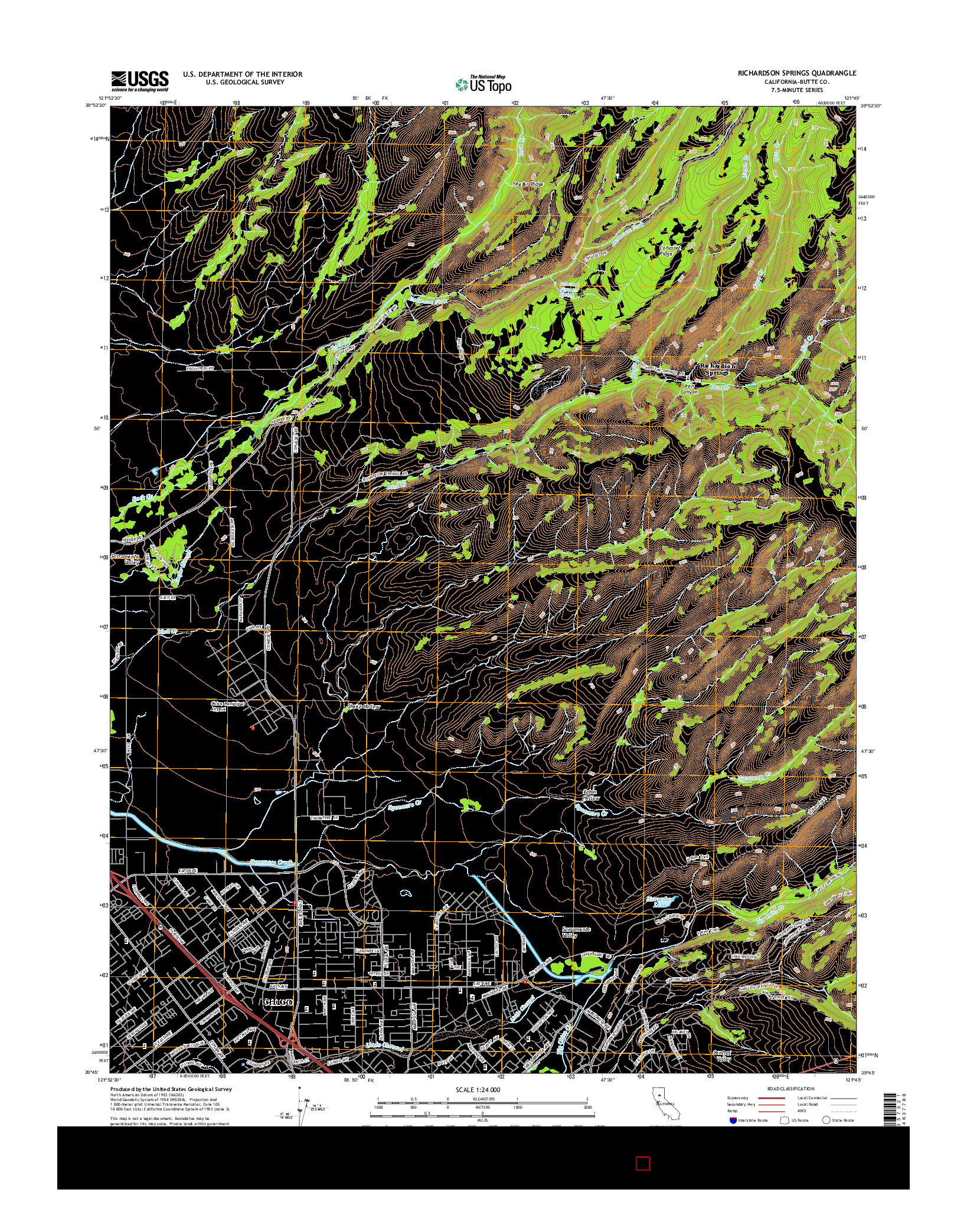 USGS US TOPO 7.5-MINUTE MAP FOR RICHARDSON SPRINGS, CA 2015