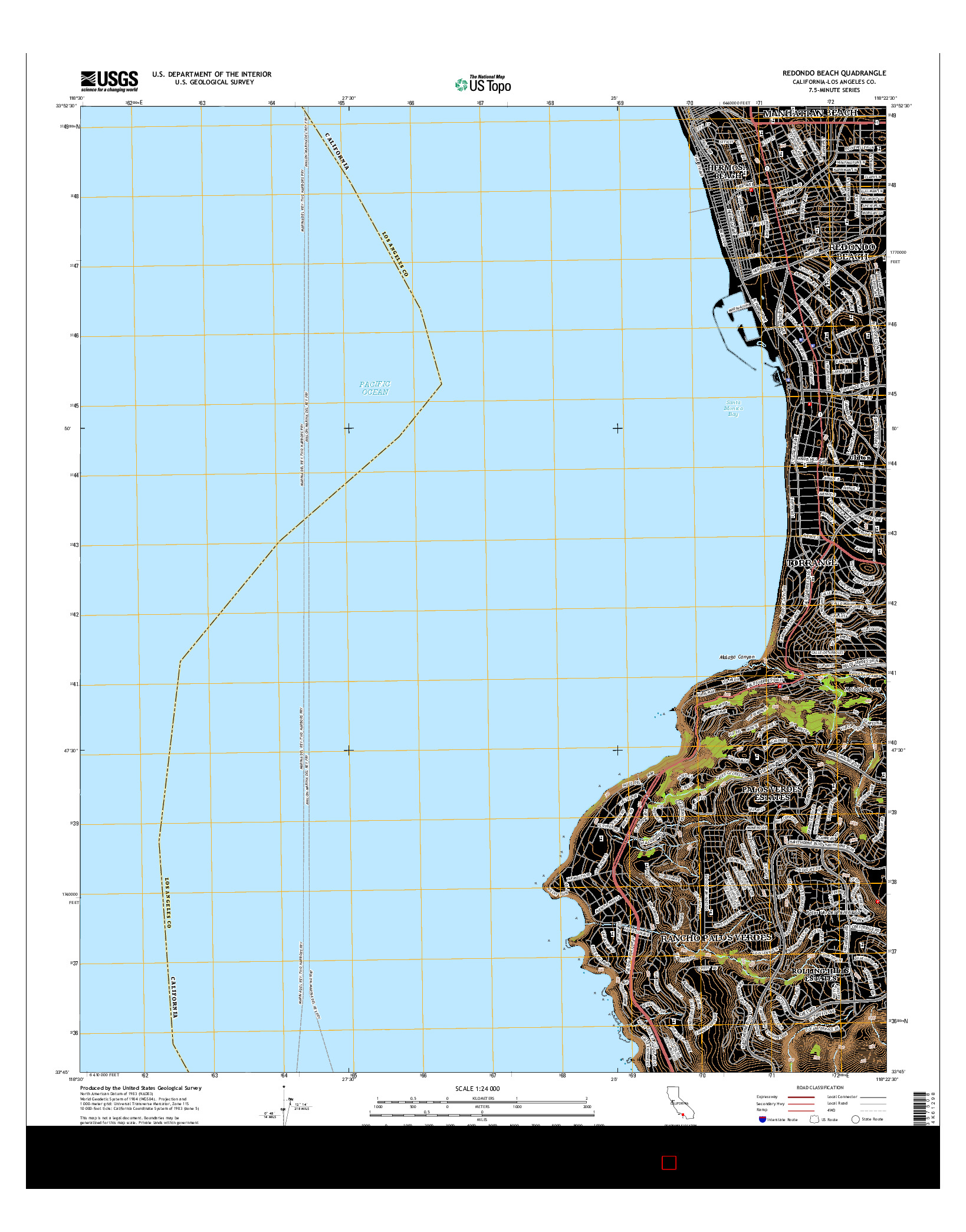 USGS US TOPO 7.5-MINUTE MAP FOR REDONDO BEACH, CA 2015