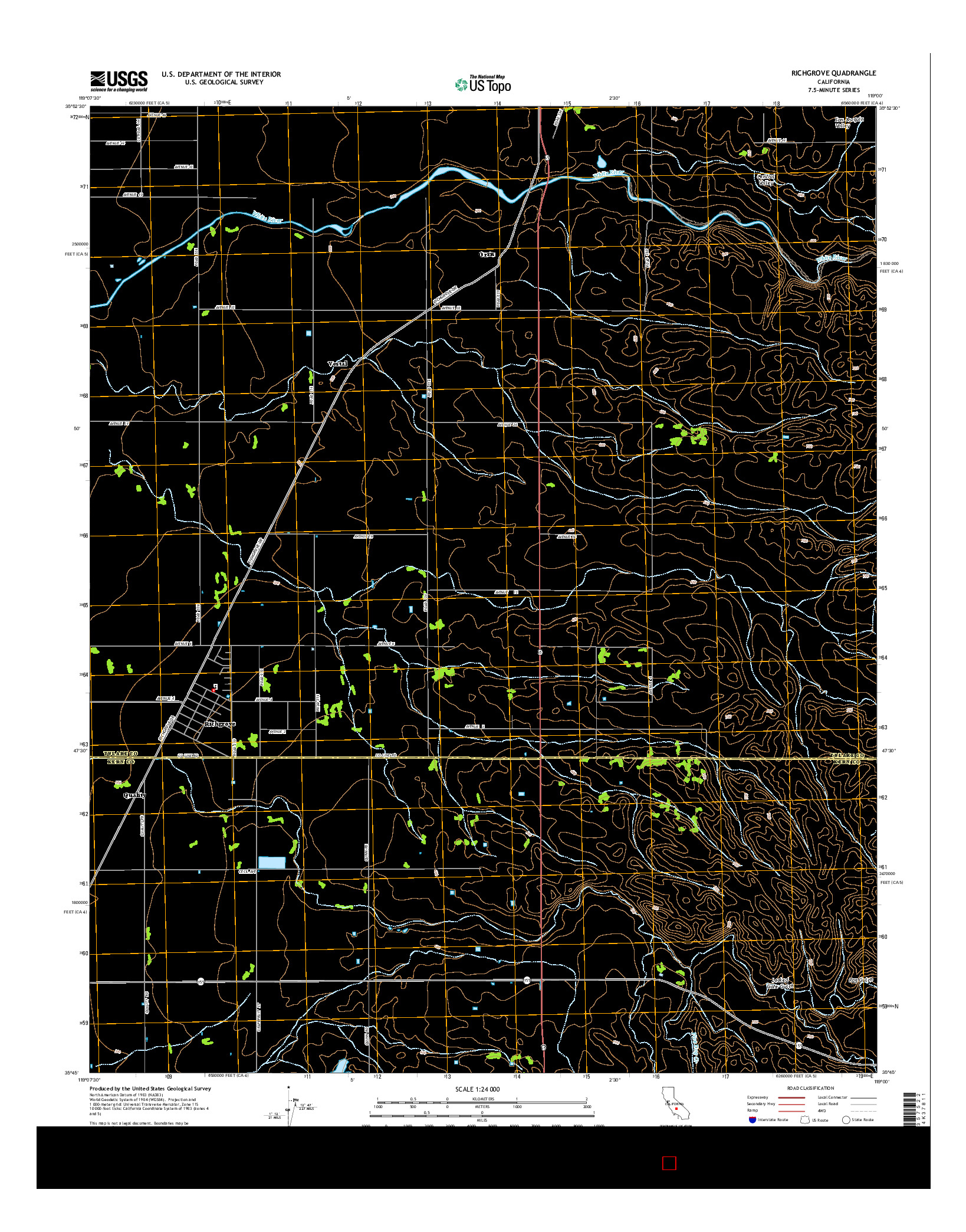 USGS US TOPO 7.5-MINUTE MAP FOR RICHGROVE, CA 2015