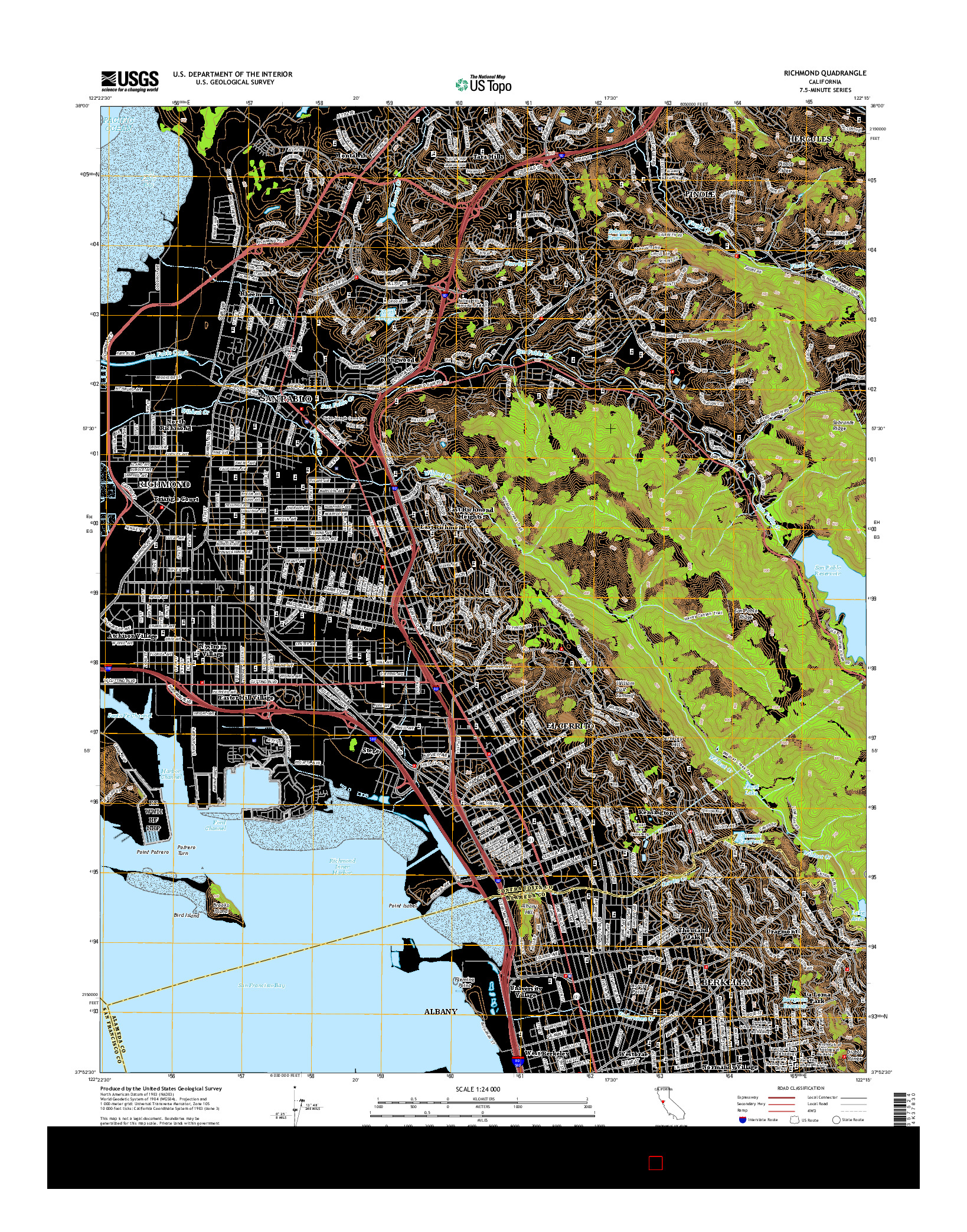 USGS US TOPO 7.5-MINUTE MAP FOR RICHMOND, CA 2015