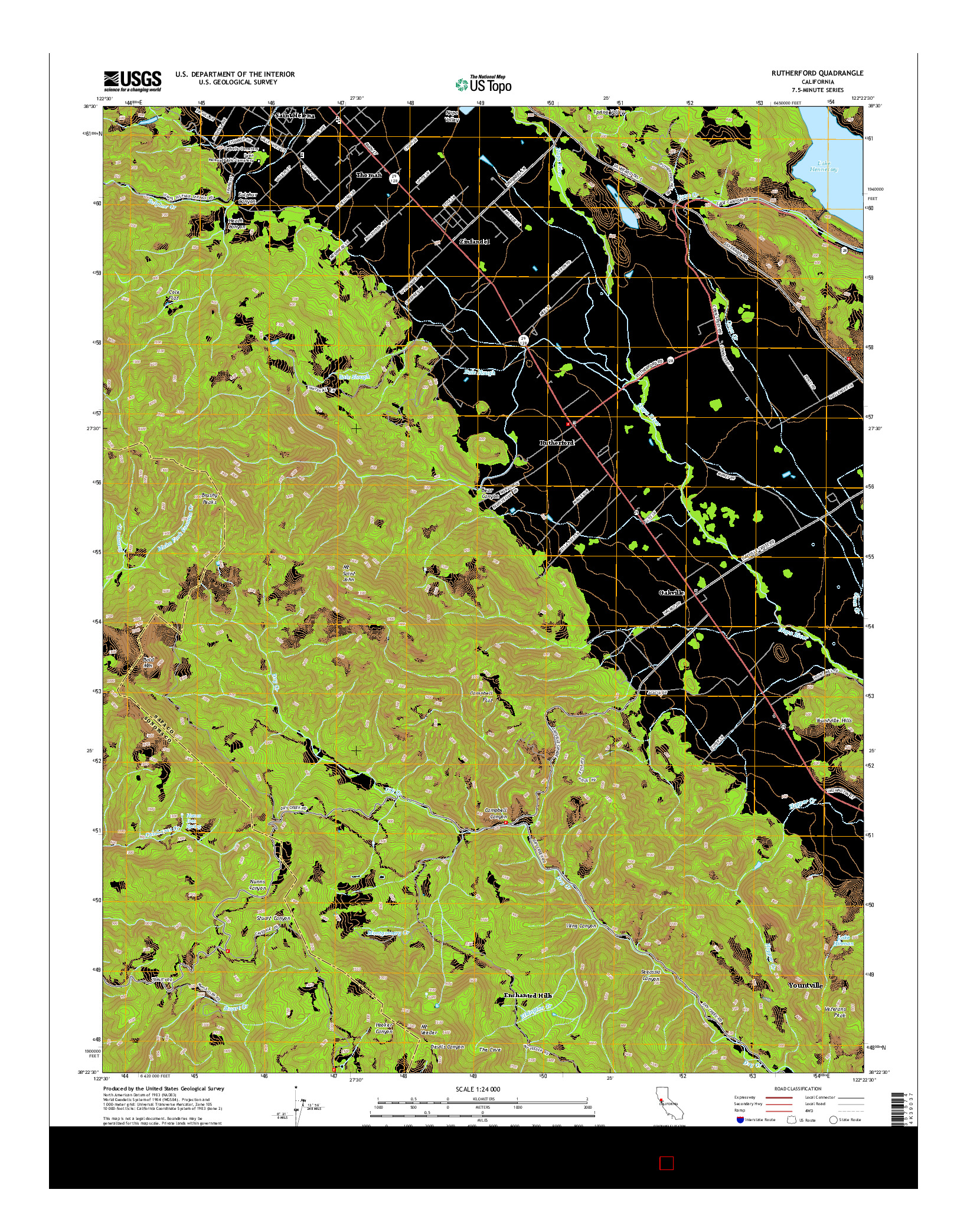 USGS US TOPO 7.5-MINUTE MAP FOR RUTHERFORD, CA 2015