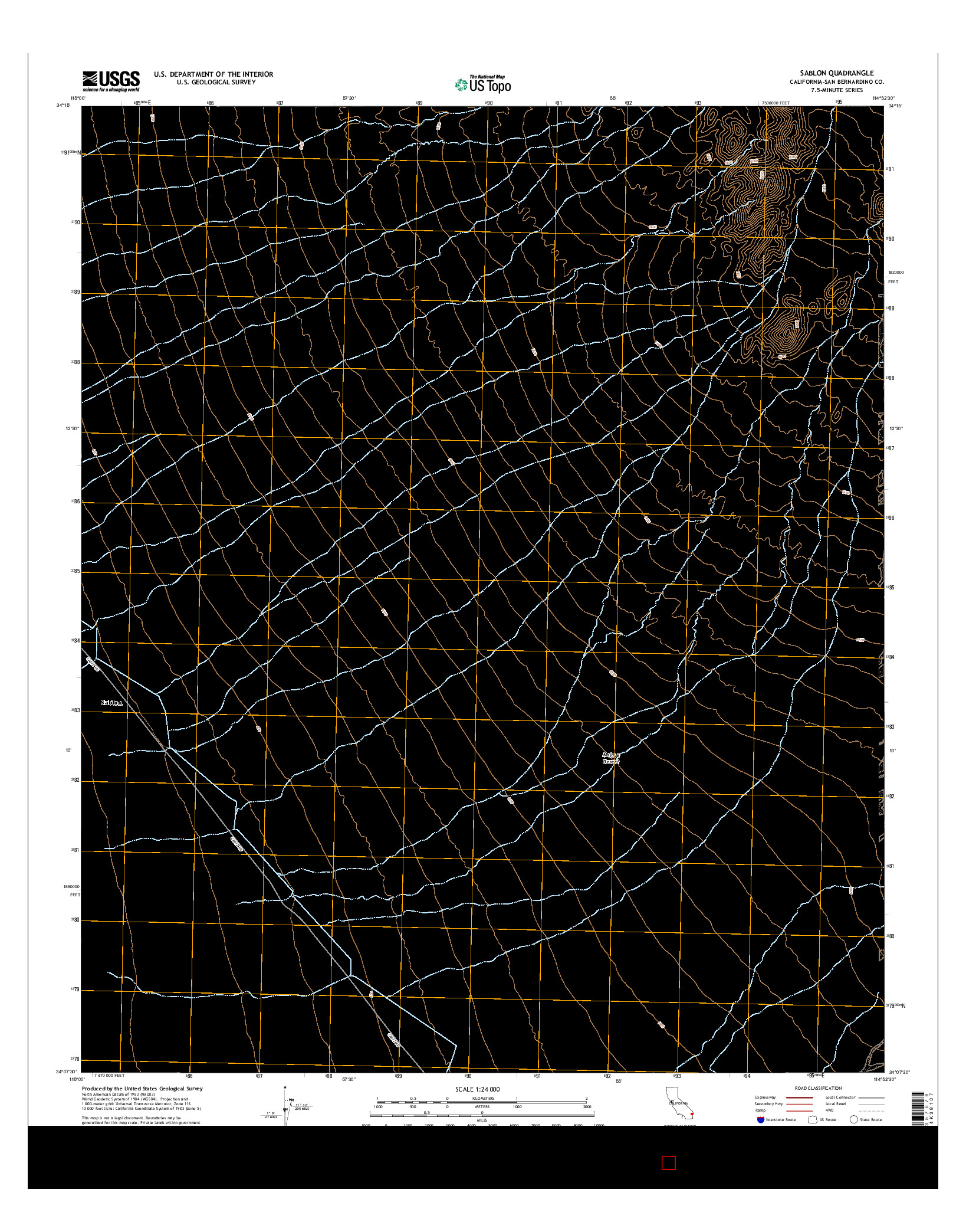 USGS US TOPO 7.5-MINUTE MAP FOR SABLON, CA 2015