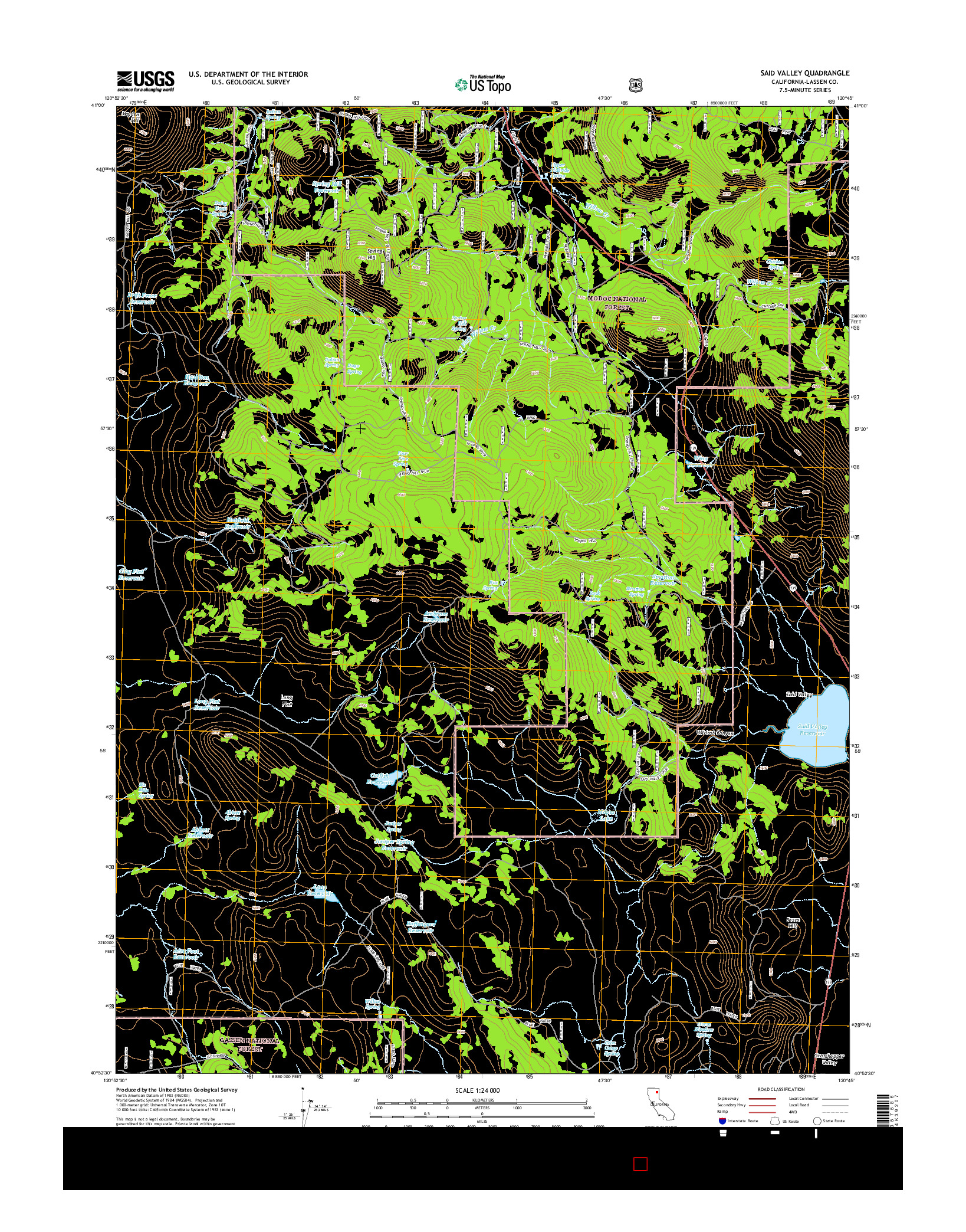 USGS US TOPO 7.5-MINUTE MAP FOR SAID VALLEY, CA 2015